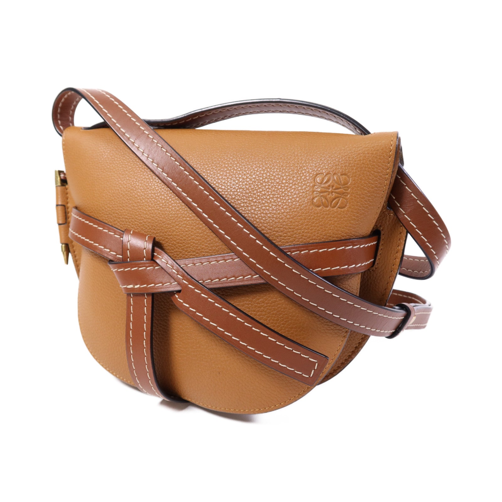 LOEWE 牛皮皮革Gate Medium金扣肩背袋