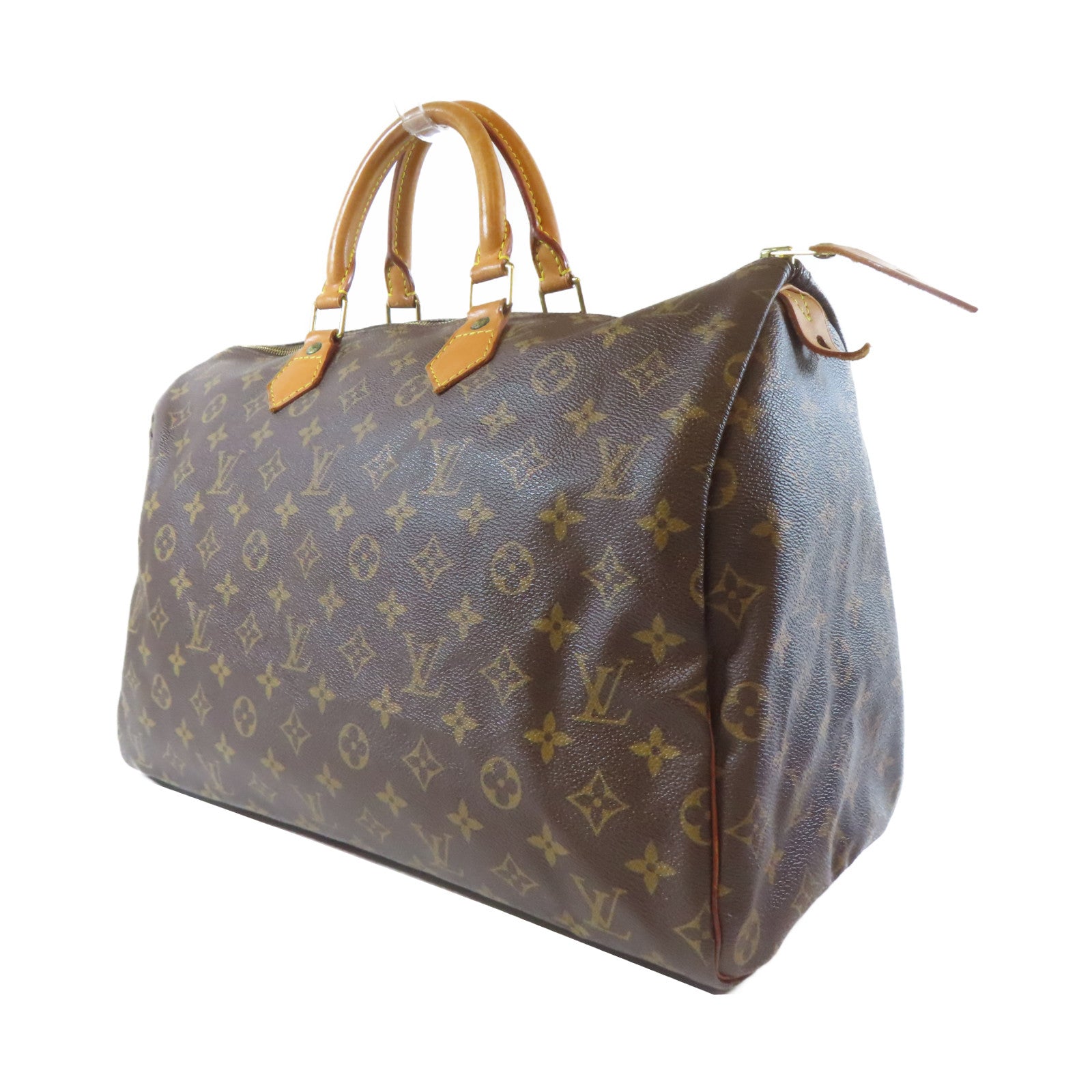 LOUIS VUITTON Monogram Speedy 40金扣手挽袋啡色