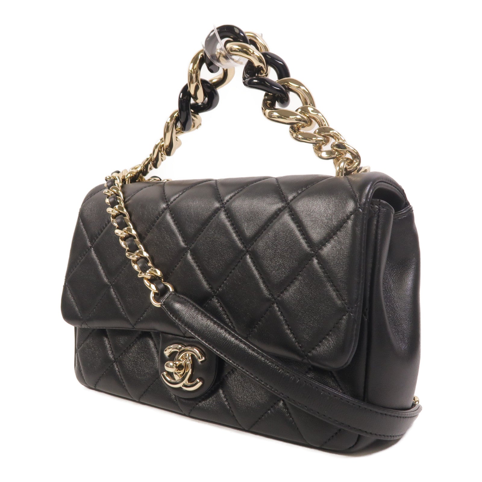 CHANEL 羊皮皮革2 Way Shoulder手挽肩背兩用袋