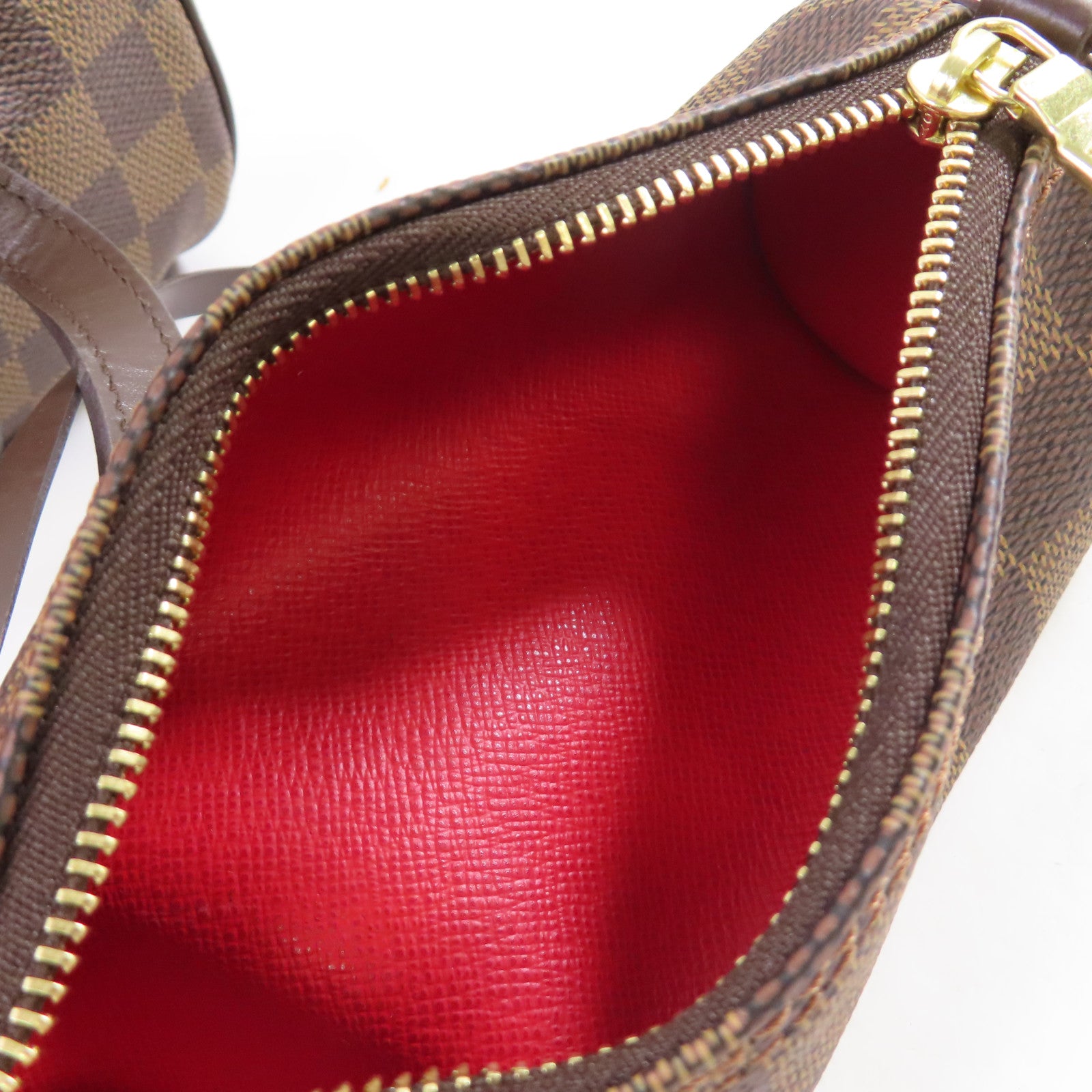 LOUIS VUITTON Damier Azur Papillon GM Shoulder Bag金扣肩背袋啡色
