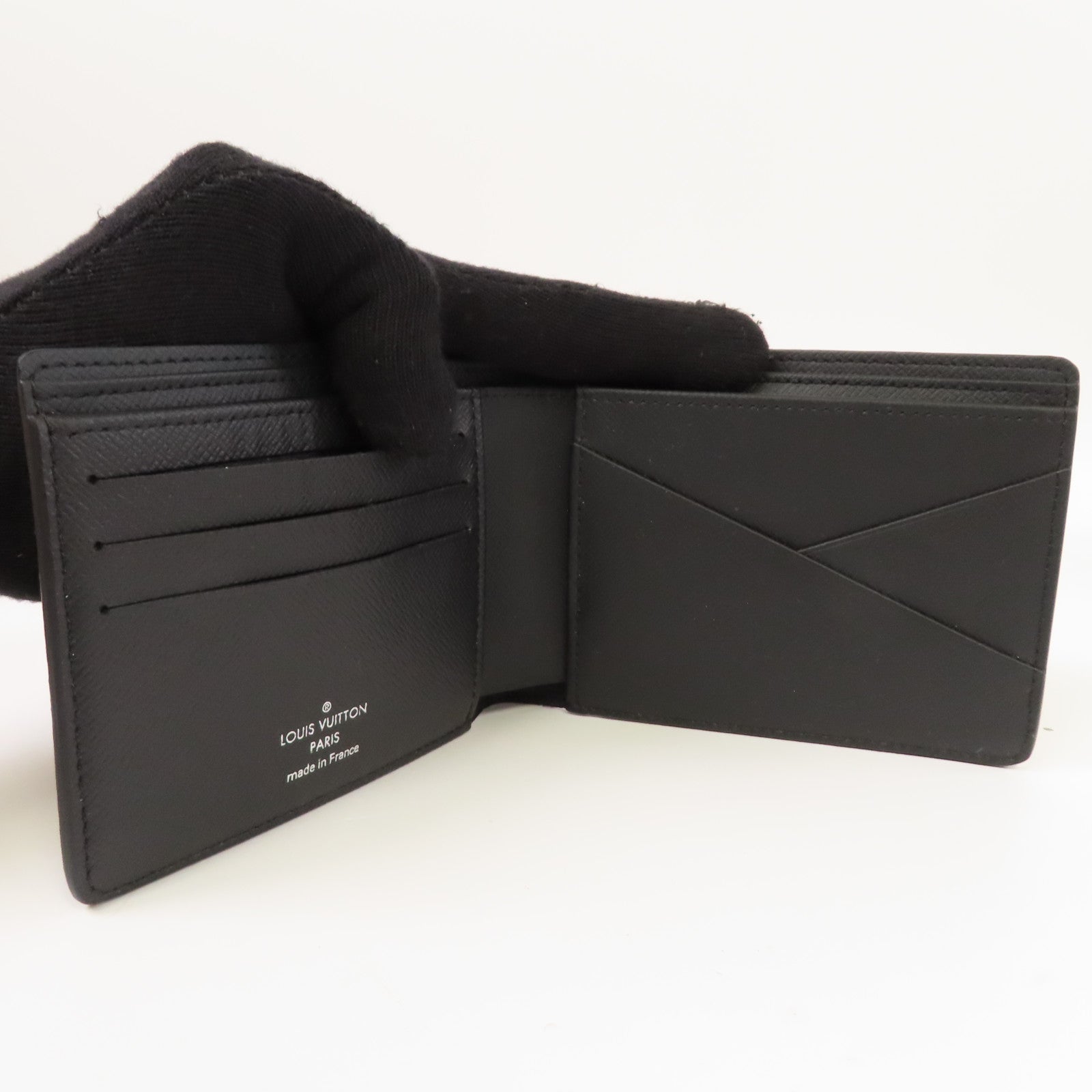 LOUIS VUITTON Damier Graphite Slender Wallet折疊錢包黑色