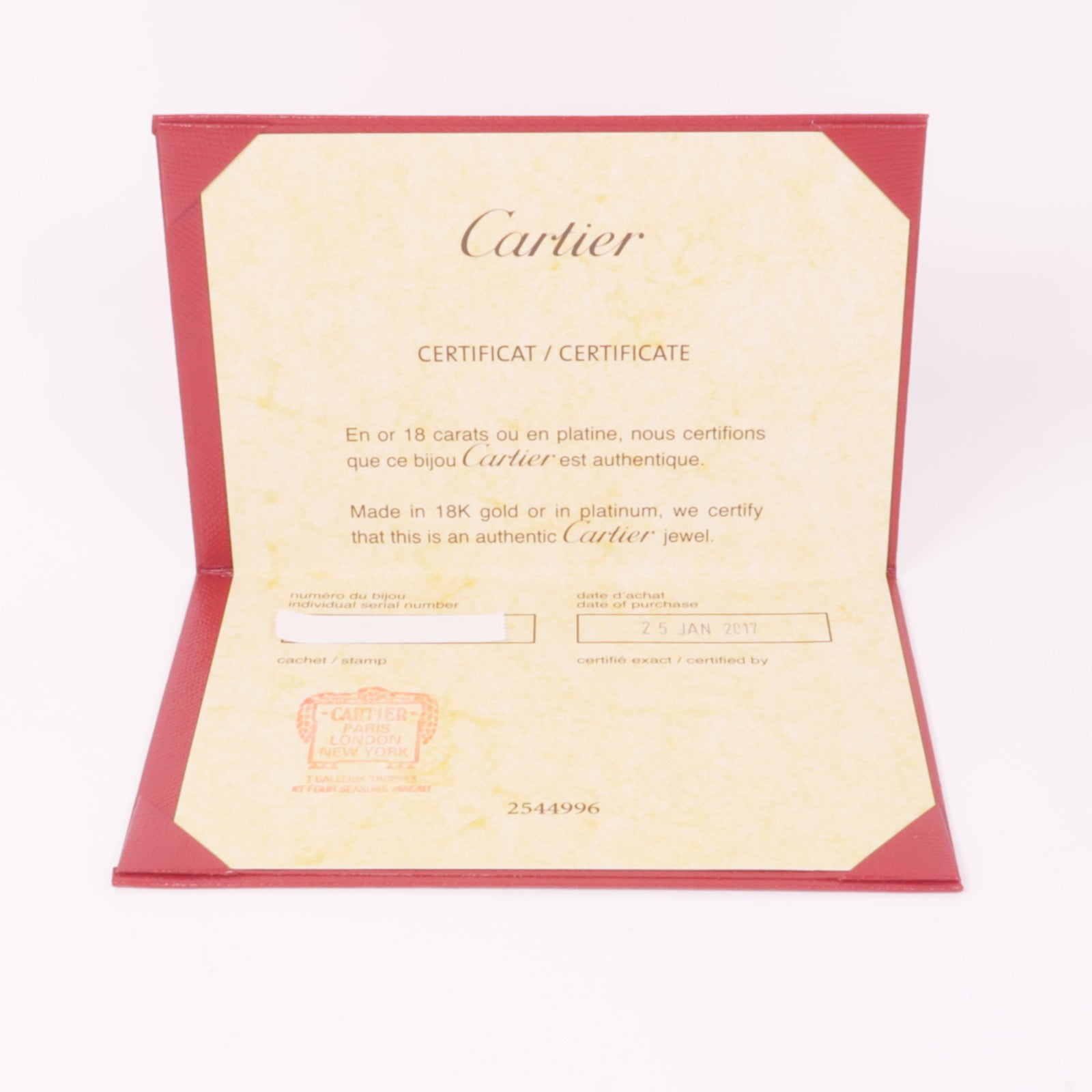 CARTIER 18K玫瑰金Juste Un Clou Ring鑽石戒指Cartier#52/US#6