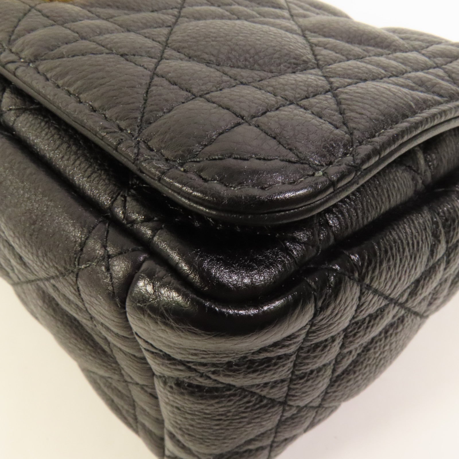 Dior 牛皮皮革Dior Caro Medium金扣鏈帶肩背袋