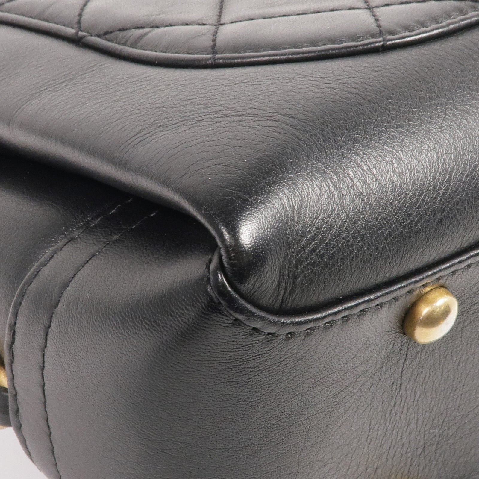 CHANEL 牛皮皮革Chain Shoulder Bag金扣鏈帶肩背袋