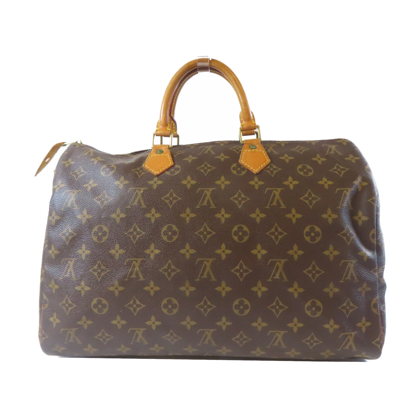 LOUIS VUITTON Monogram Speedy 40金扣手挽袋啡色