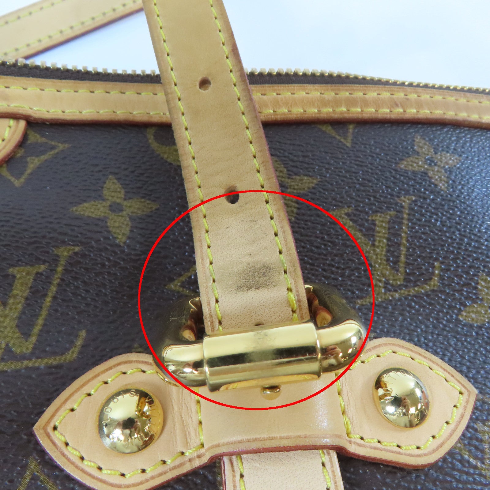 LOUIS VUITTON 【激減優惠】Monogram Palermo GM 2 Way Shoulder金扣手挽肩背兩用袋啡色