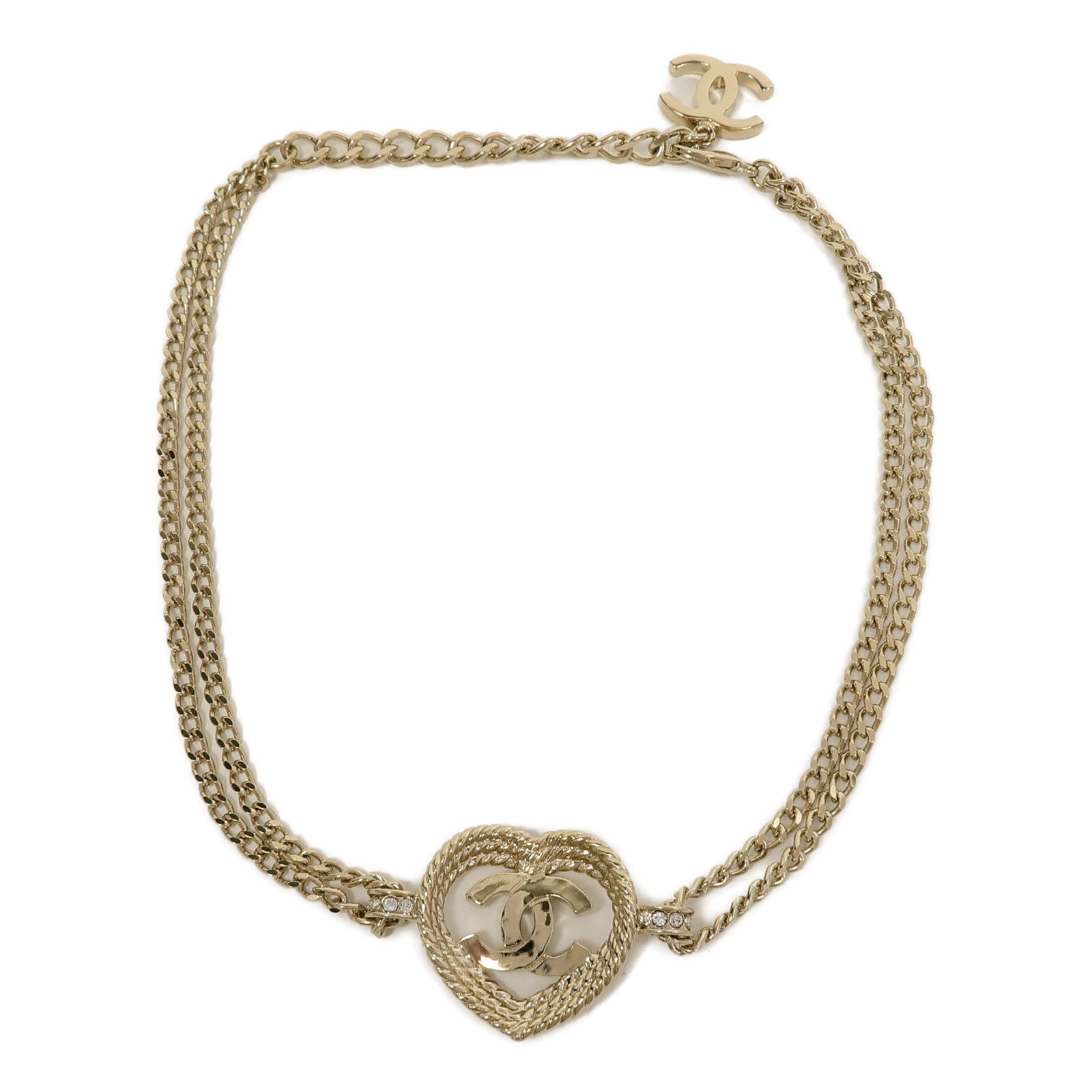 CHANEL 金屬Heart Necklace項鍊