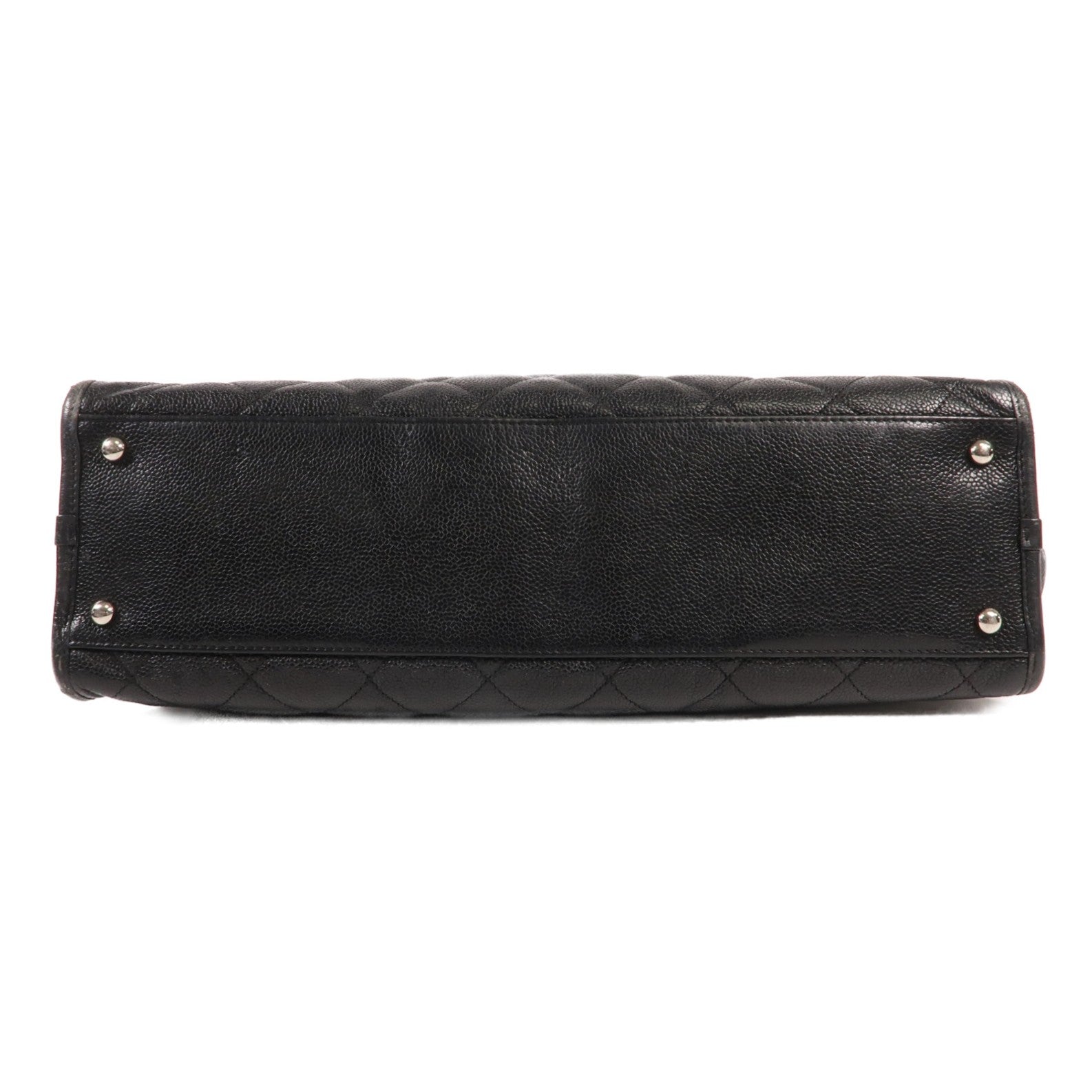 CHANEL 牛皮皮革Chain Shoulder銀扣鏈帶肩背袋