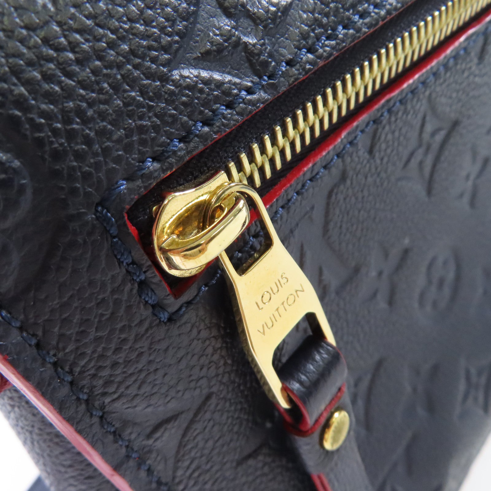 LOUIS VUITTON Monogram Empreinte Pochette Metis 2Way Shoulder Bag金扣手挽肩背兩用袋寶藍色/紅色