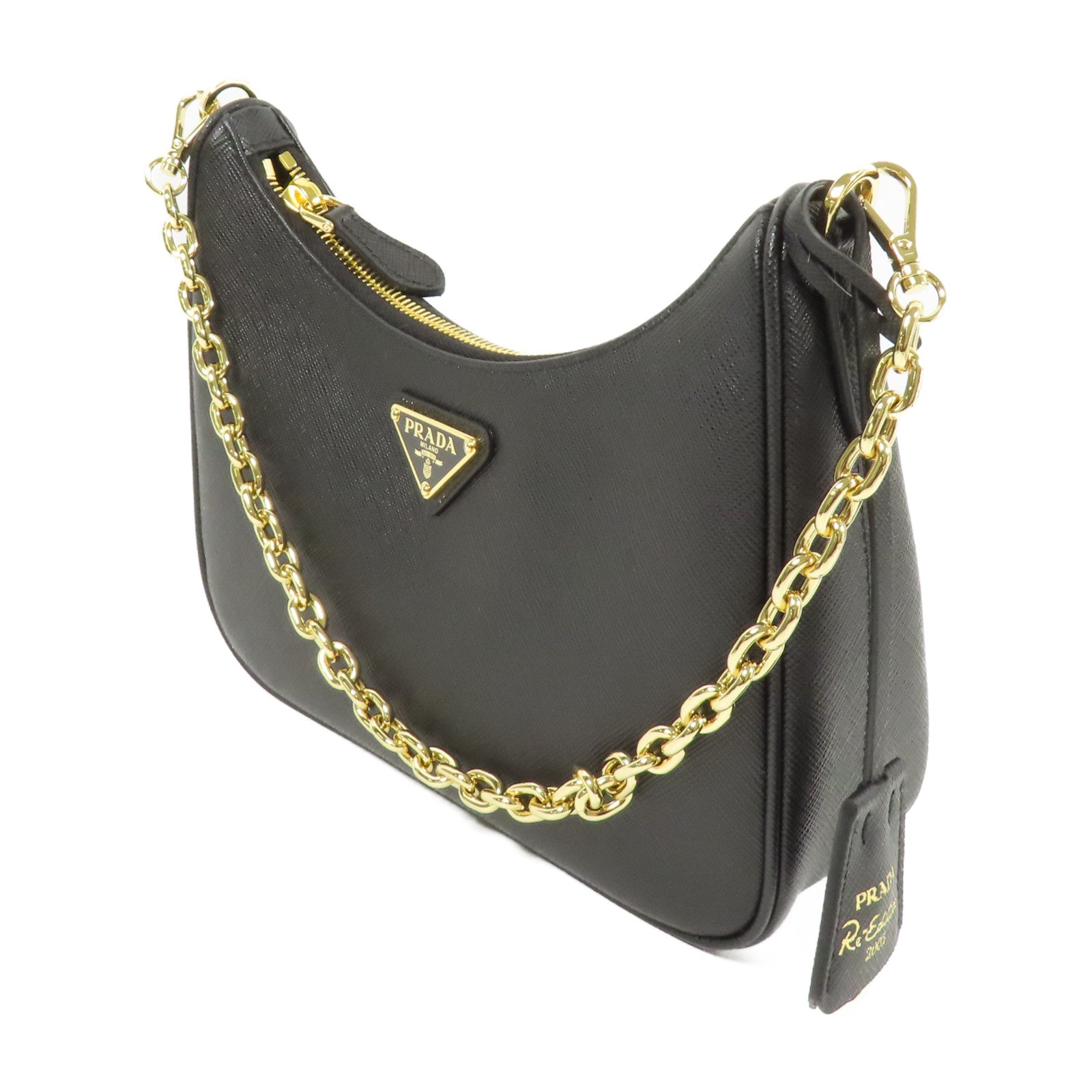 PRADA GHW Re-Edition 2005 2 Way Shoulder Bag 1BH204 NZV F0632 Saffiano Leather