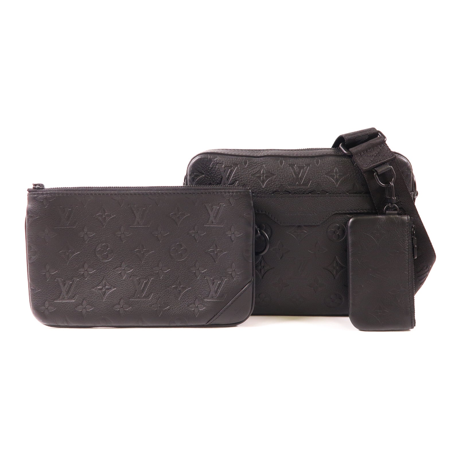 LOUIS VUITTON Monogram Shadow Trio Messenger Bag肩背袋