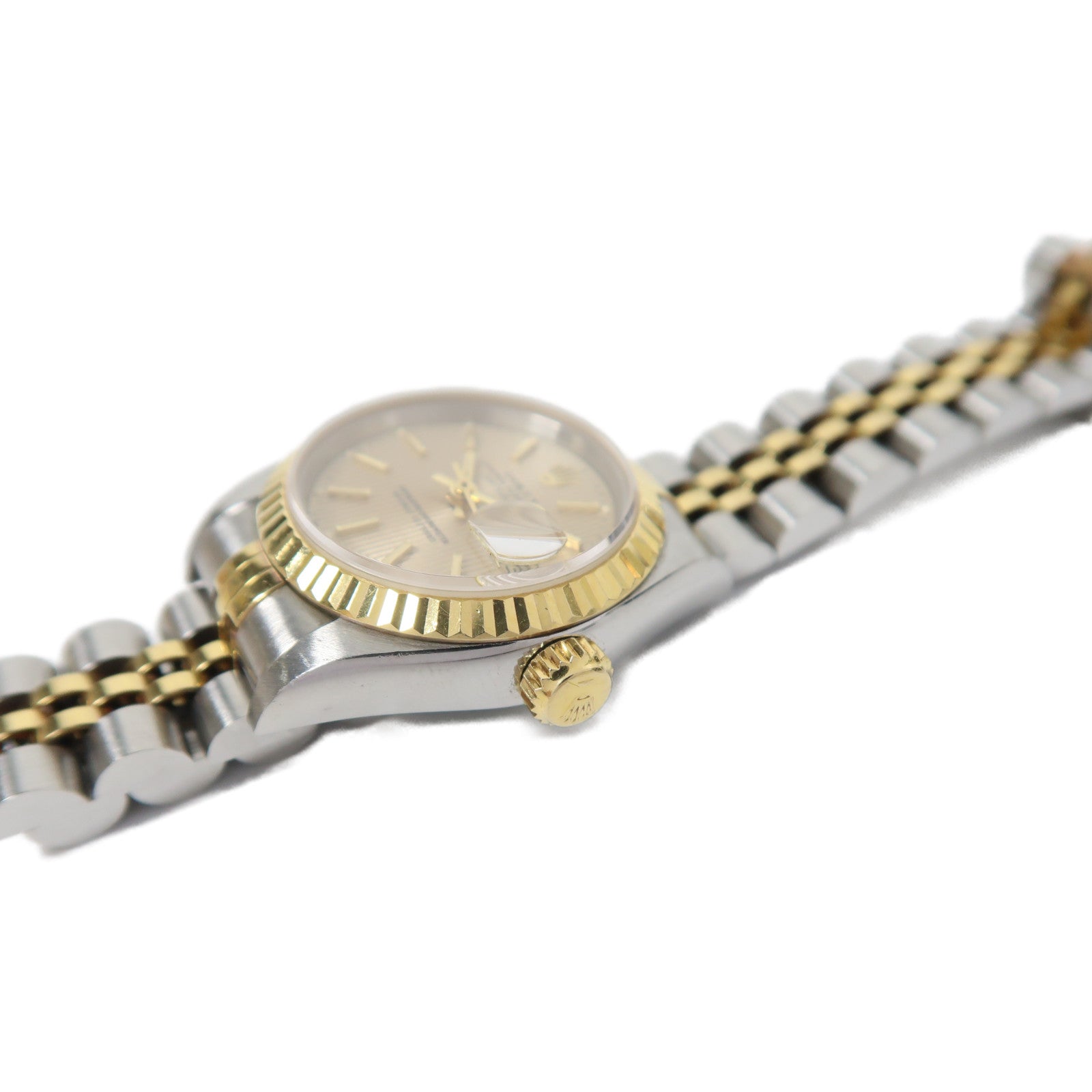 ROLEX Datejust 18K黃金/不鏽鋼手錶自動機芯金色