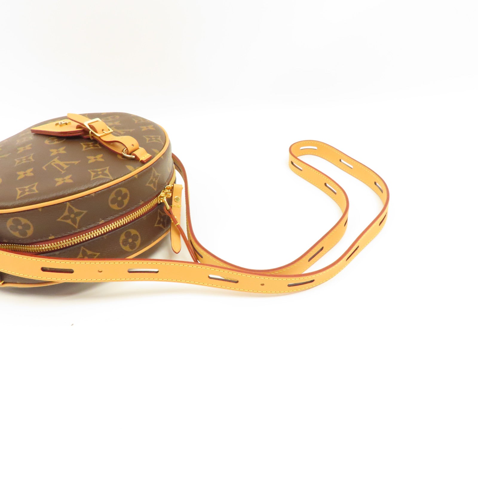 LOUIS VUITTON Monogram Boite Chapeau Souple MM金扣肩背袋啡色