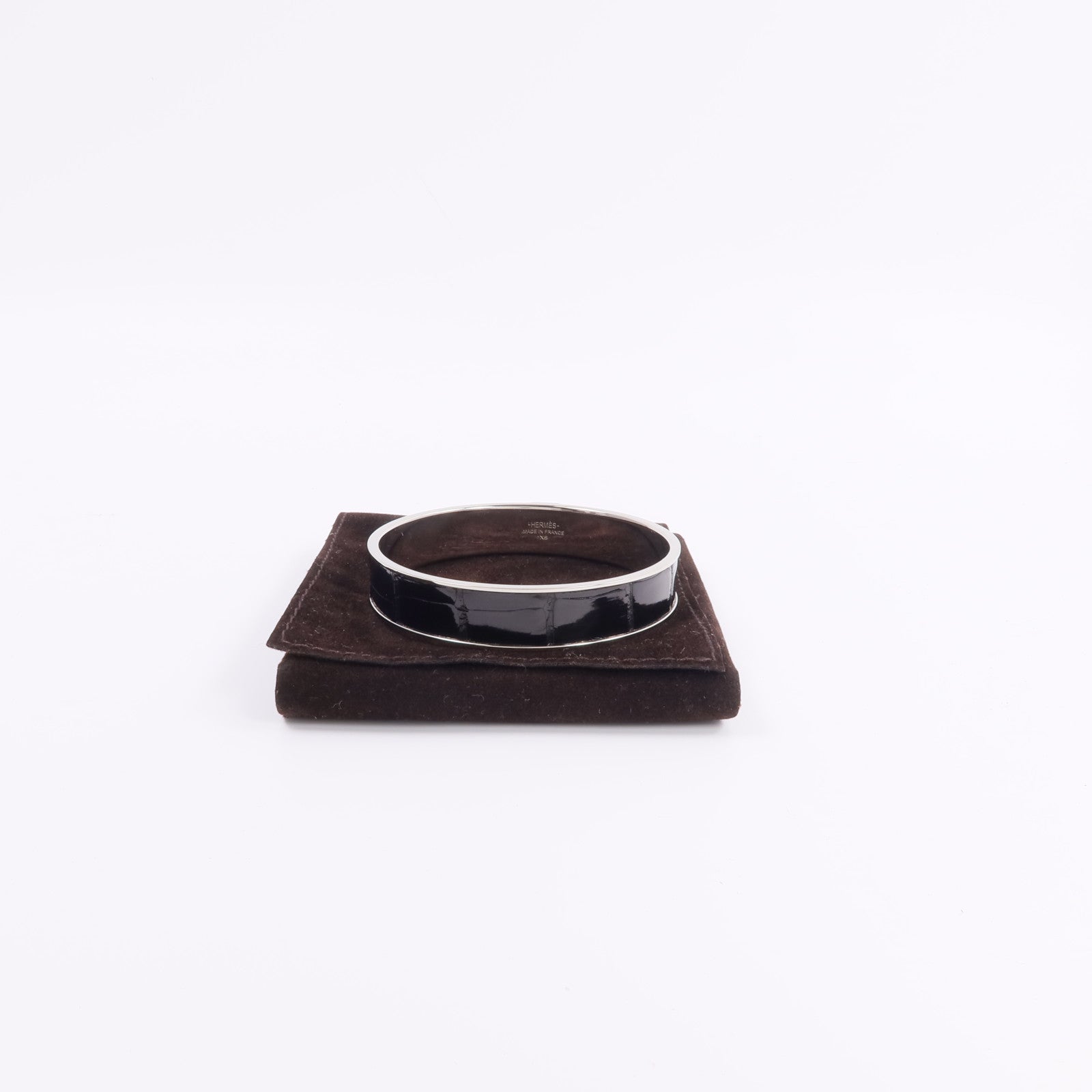 HERMES 金屬/鱷魚皮革Kawaii Bracelet手鐲