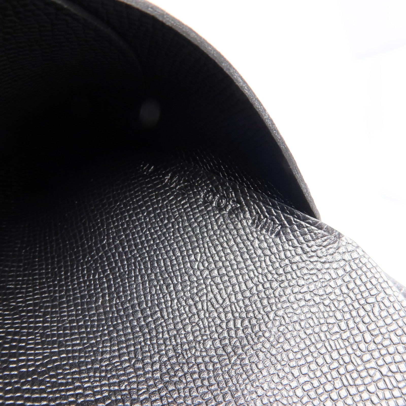HERMES Madame皮革Calvi Duo銀扣卡片套Noir
