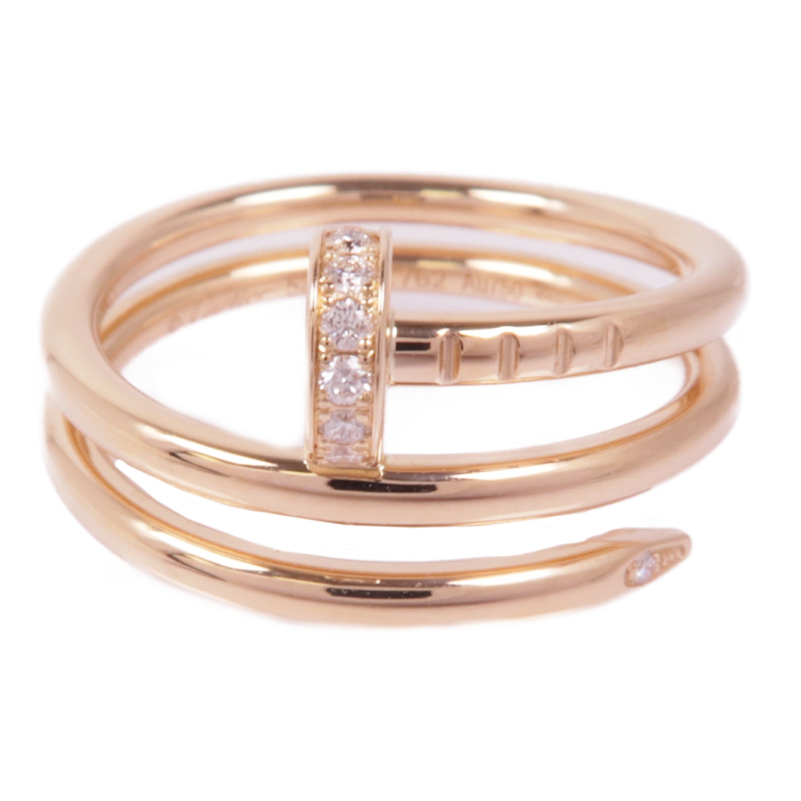CARTIER 18K玫瑰金Juste Un Clou Ring鑽石戒指Cartier#52/US#6