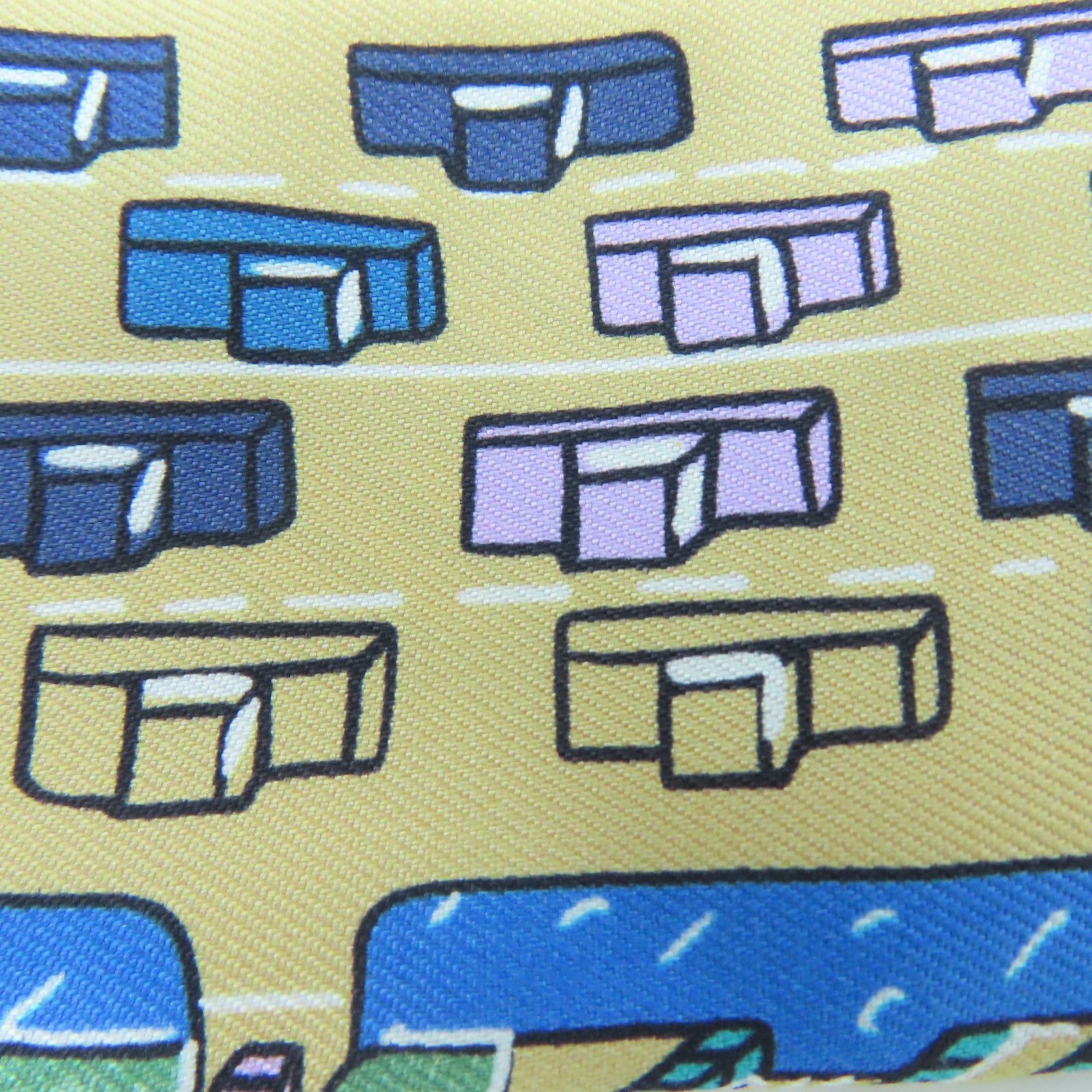 HERMES 【激減優惠】絲質Twilly Scarf絲巾藍色/綠色
