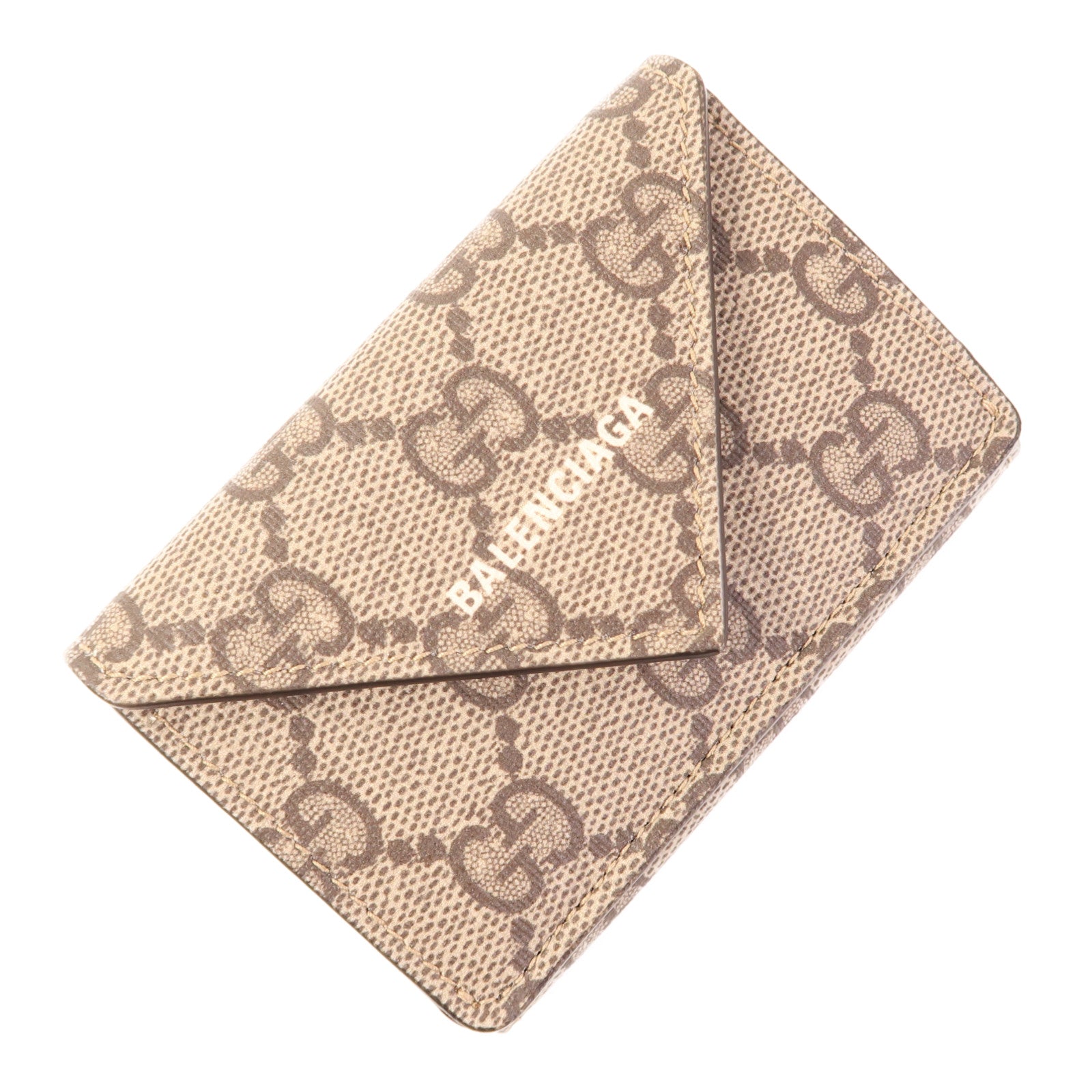 GUCCI 塗層帆布Gucci x Balenciaga Wallet金扣