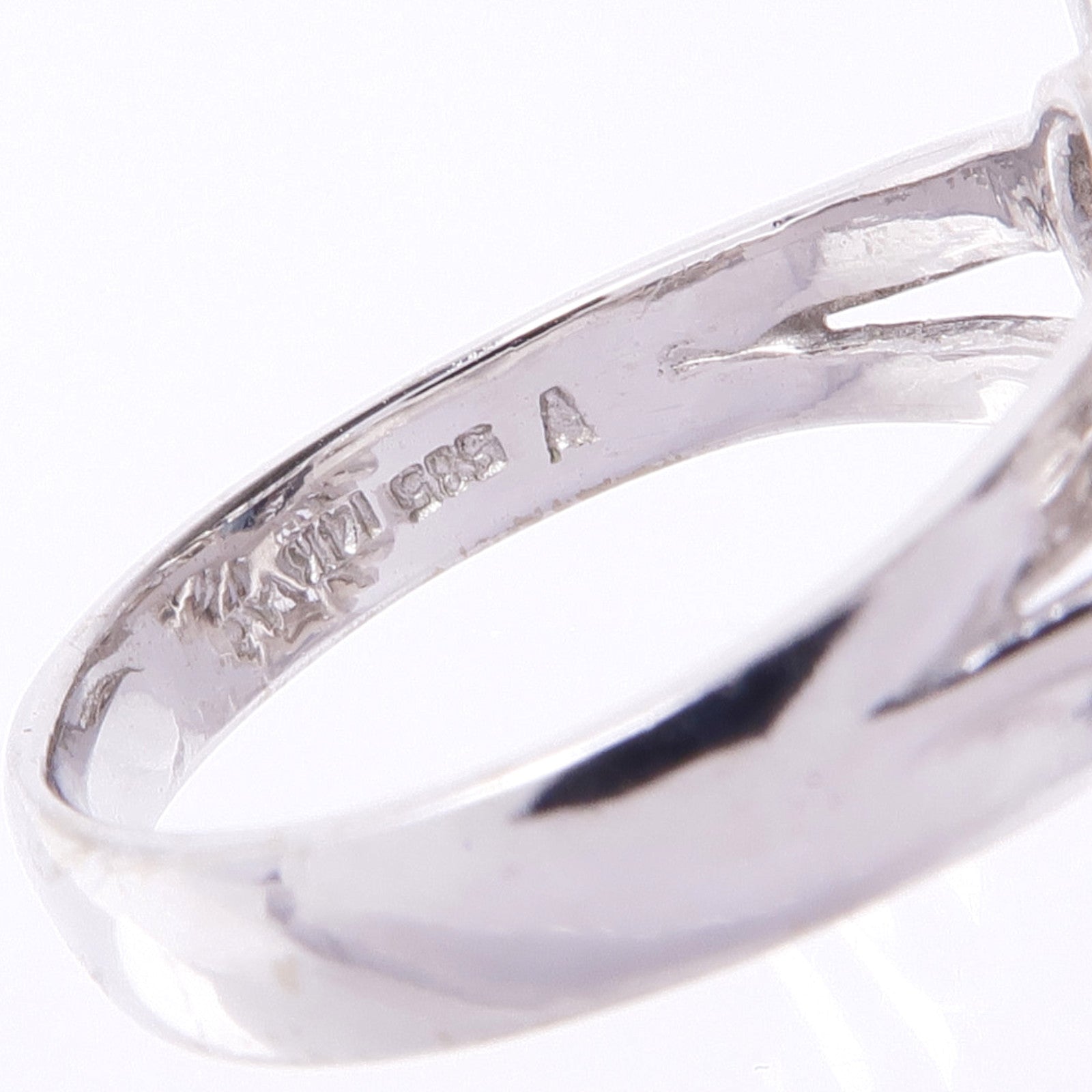 JEWELRY 14K白金Topaz Diamond Ring托帕石/鑽石戒指US#4.75