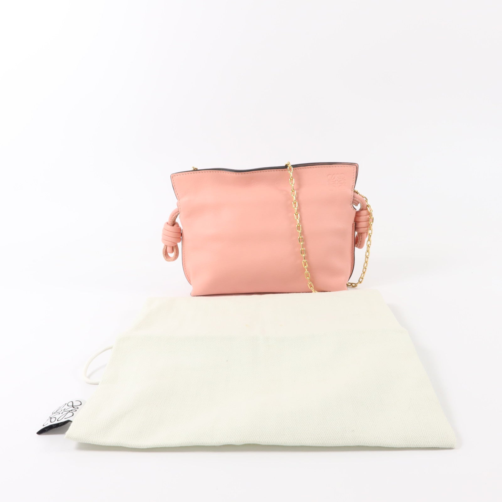 LOEWE 牛皮皮革Nano Flamenco鏈帶肩背袋