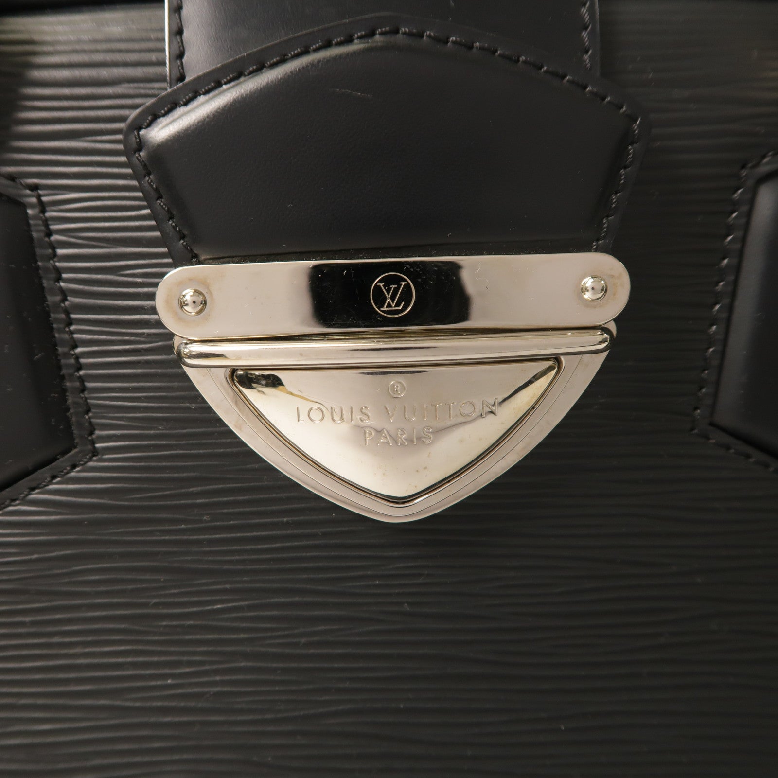 LOUIS VUITTON Epi Bowling Montaigne GM銀扣手挽袋