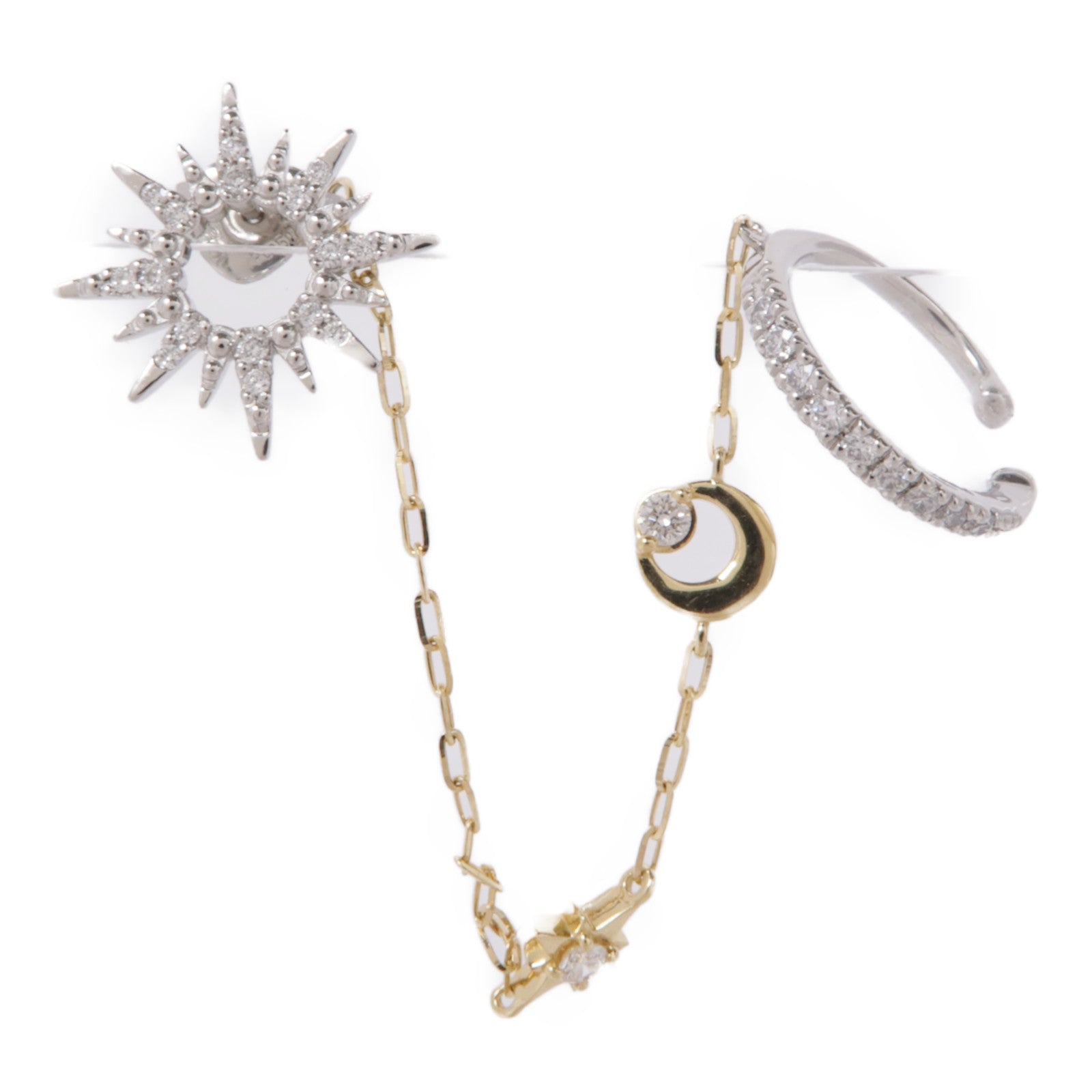 JEWELRY PT950鉑金/18K黃金Single Diamond Earring鑽石耳環