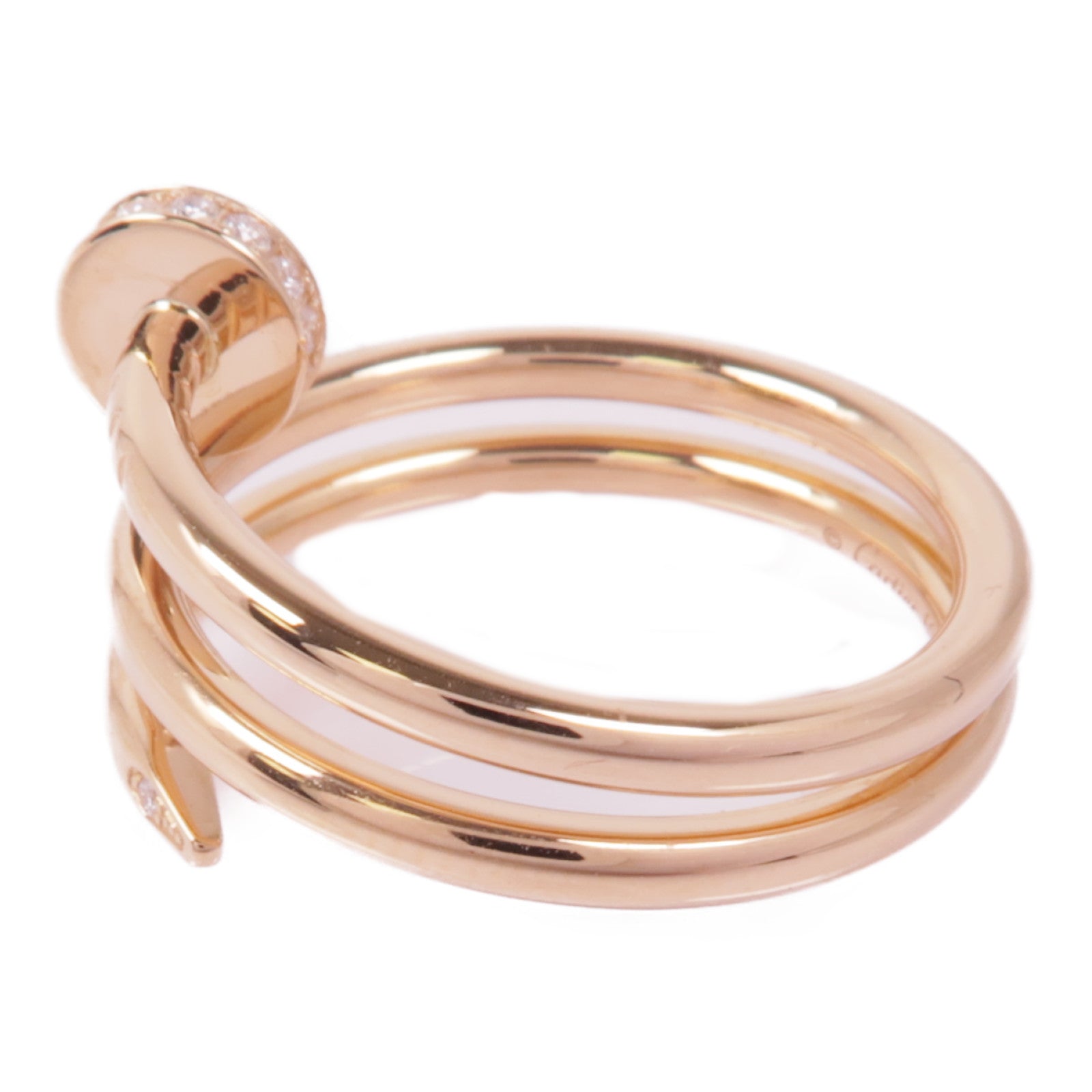 CARTIER 18K玫瑰金Juste Un Clou Ring鑽石戒指Cartier#52/US#6