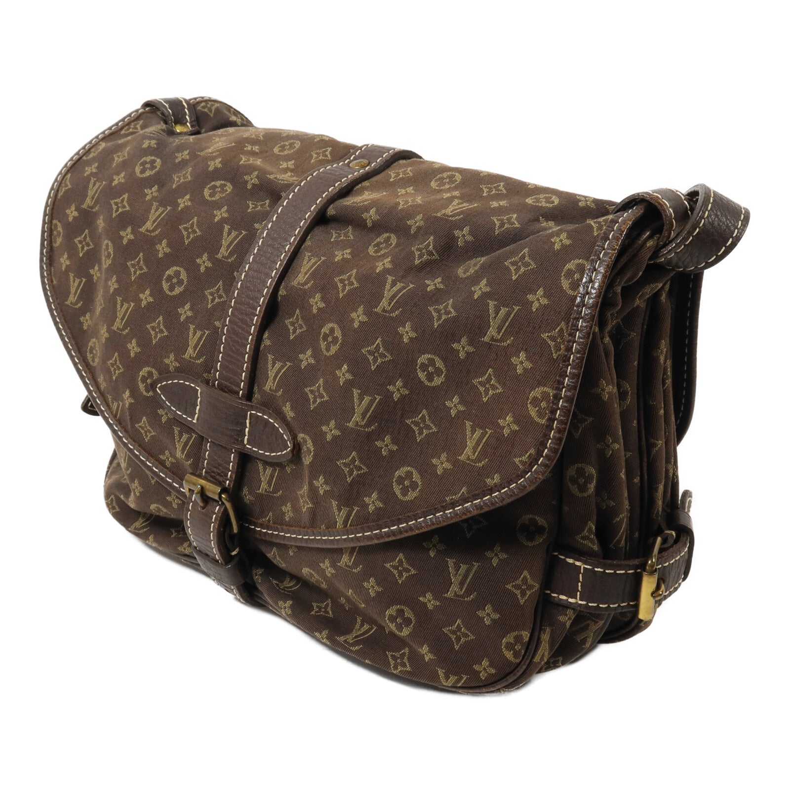 LOUIS VUITTON Monogram Mini Lin Saumur肩背袋