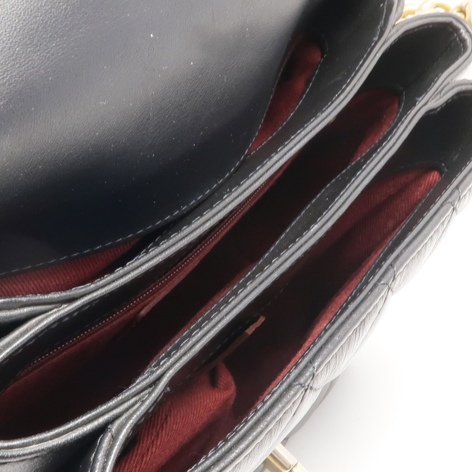 CHANEL 牛皮皮革Chain Shoulder Bag金扣鏈帶肩背袋