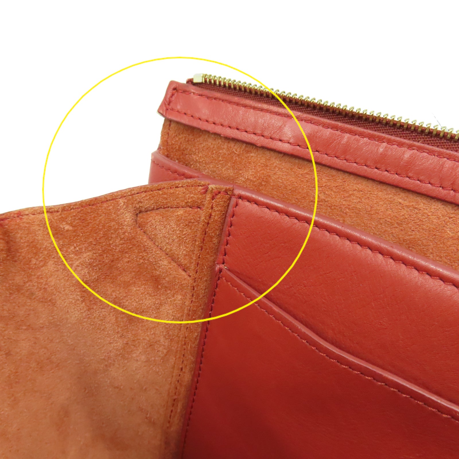 CELINE 【激減優惠】牛皮皮革Chain Shoulder Bag鏈帶肩背袋紅色