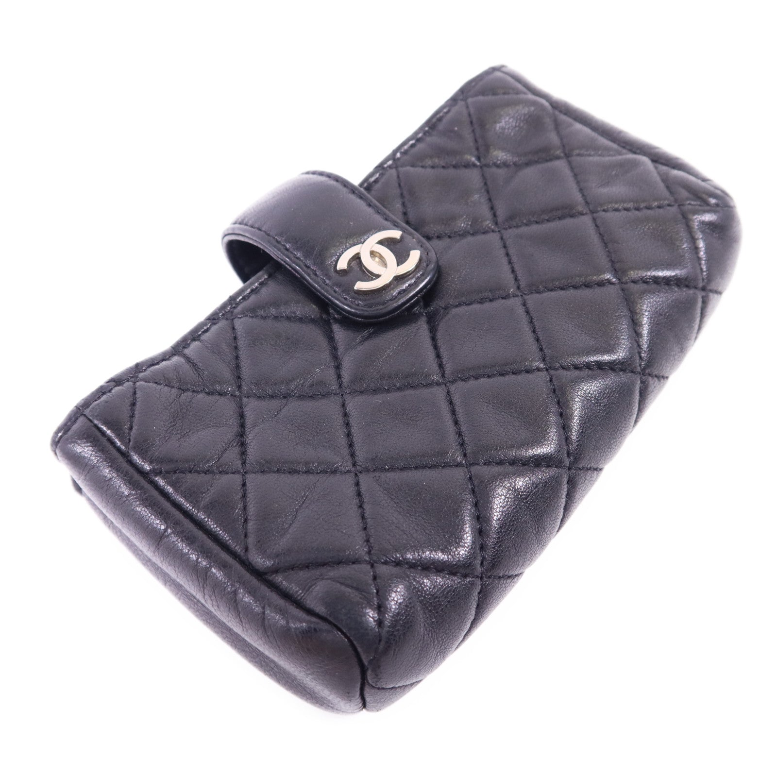 CHANEL 羊皮皮革Card Case銀扣卡片套