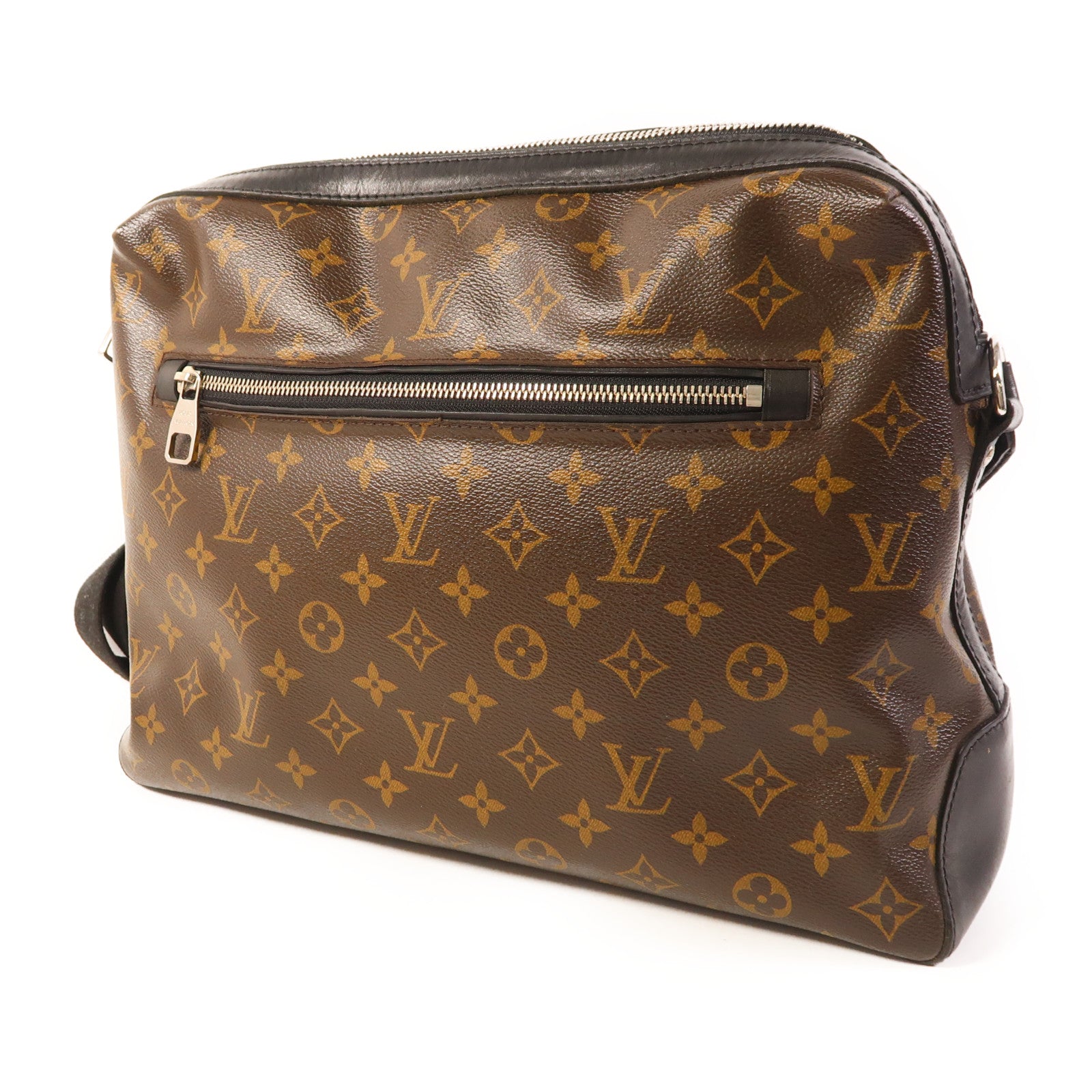 LOUIS VUITTON Monogram Macassar Shoulder Bag銀扣肩背袋