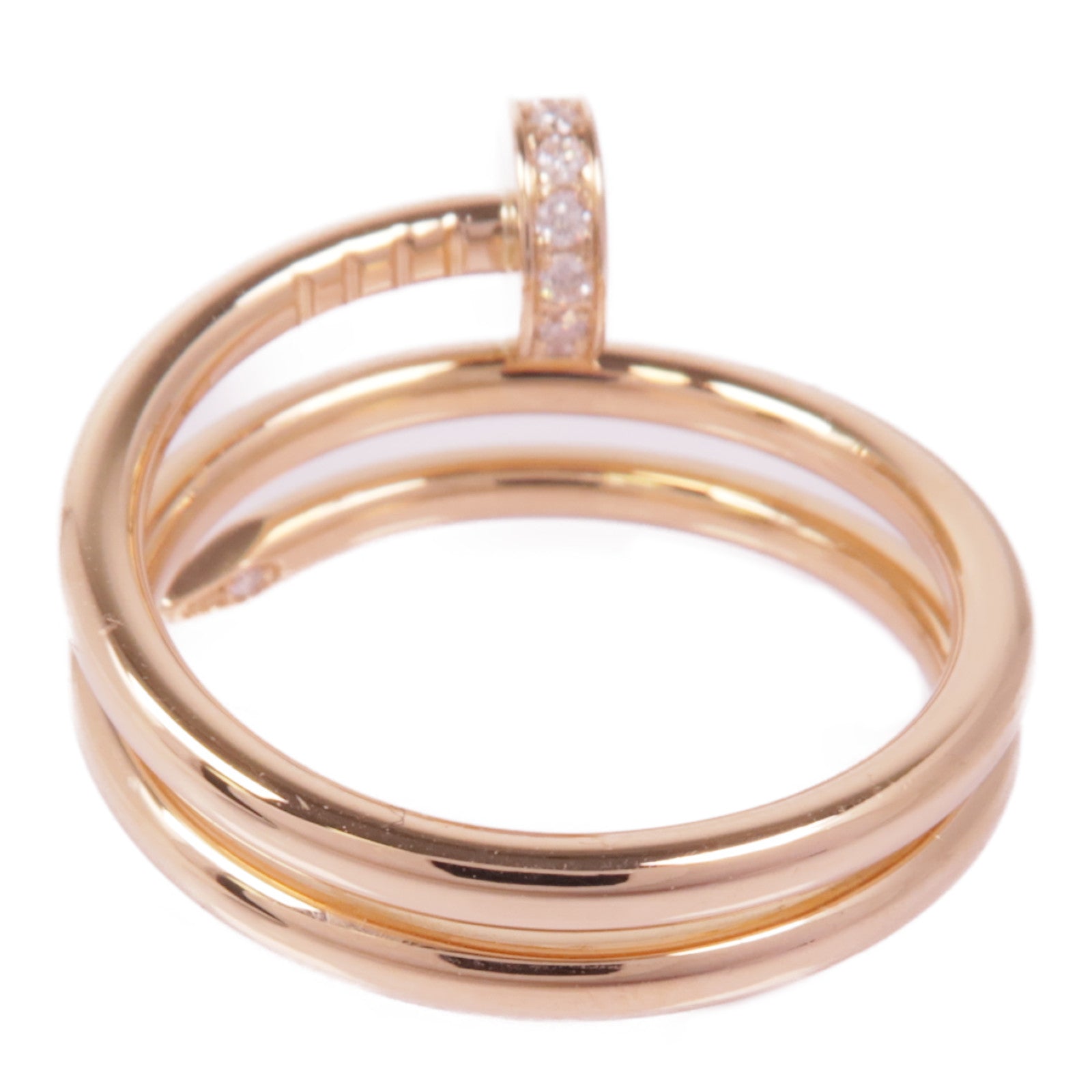 CARTIER 18K玫瑰金Juste Un Clou Ring鑽石戒指Cartier#52/US#6