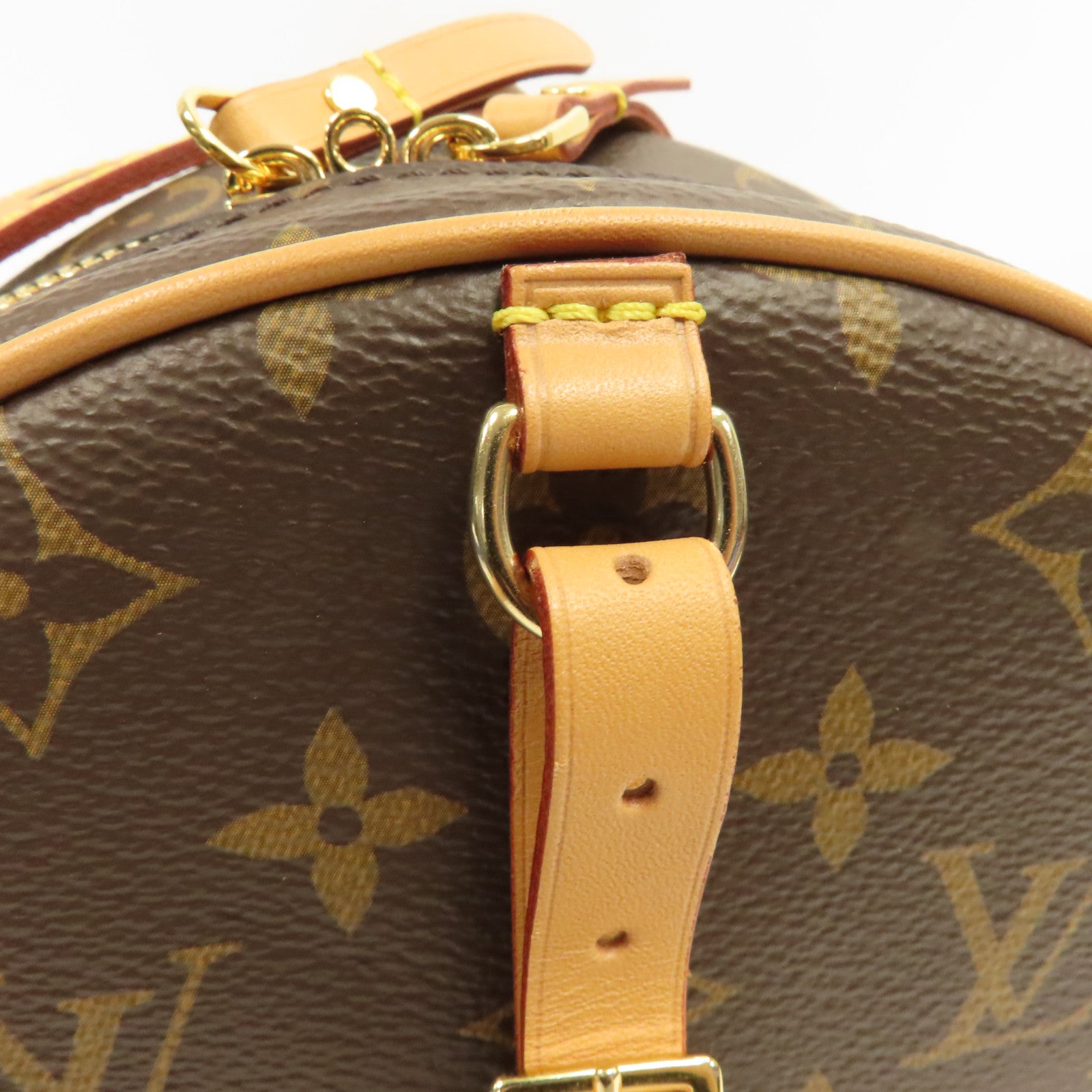 LOUIS VUITTON Monogram Boite Chapeau Souple MM金扣肩背袋啡色