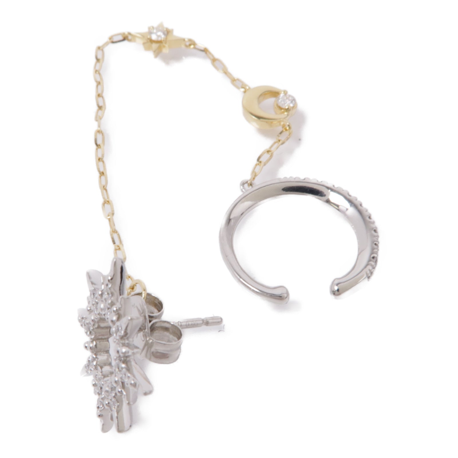 JEWELRY PT950鉑金/18K黃金Single Diamond Earring鑽石耳環