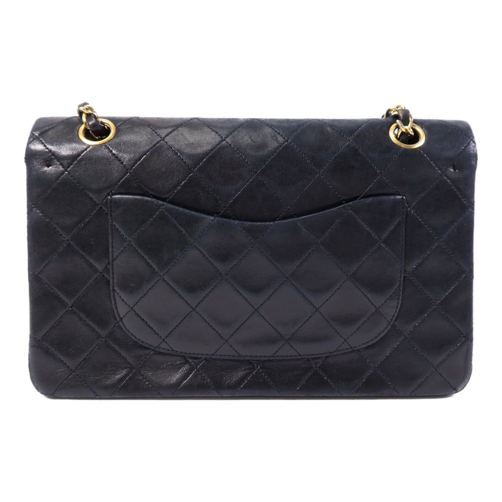 CHANEL 羊皮皮革Vintage Chain Shoulder金扣鏈帶肩背袋