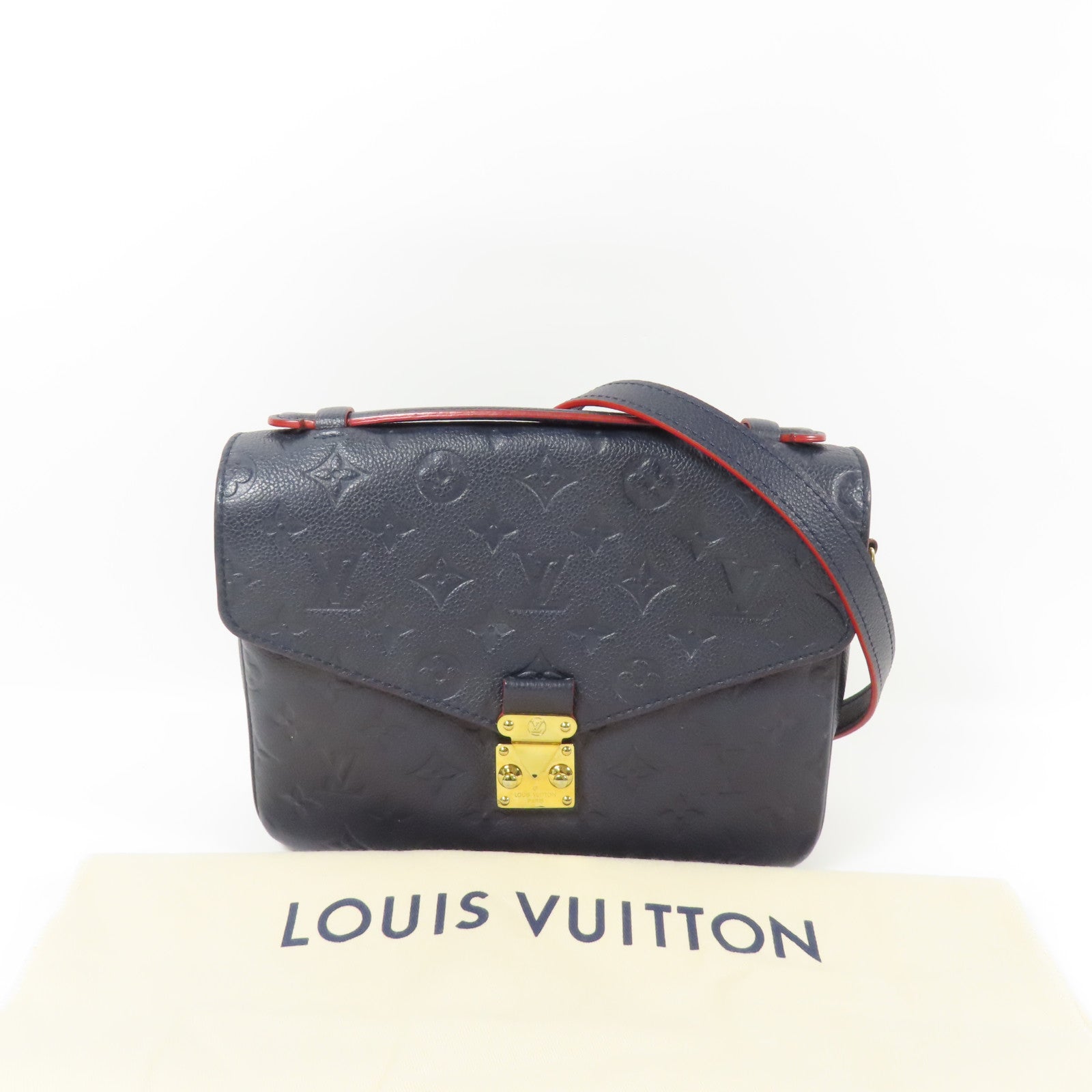 LOUIS VUITTON Monogram Empreinte Pochette Metis金扣手挽肩背兩用袋