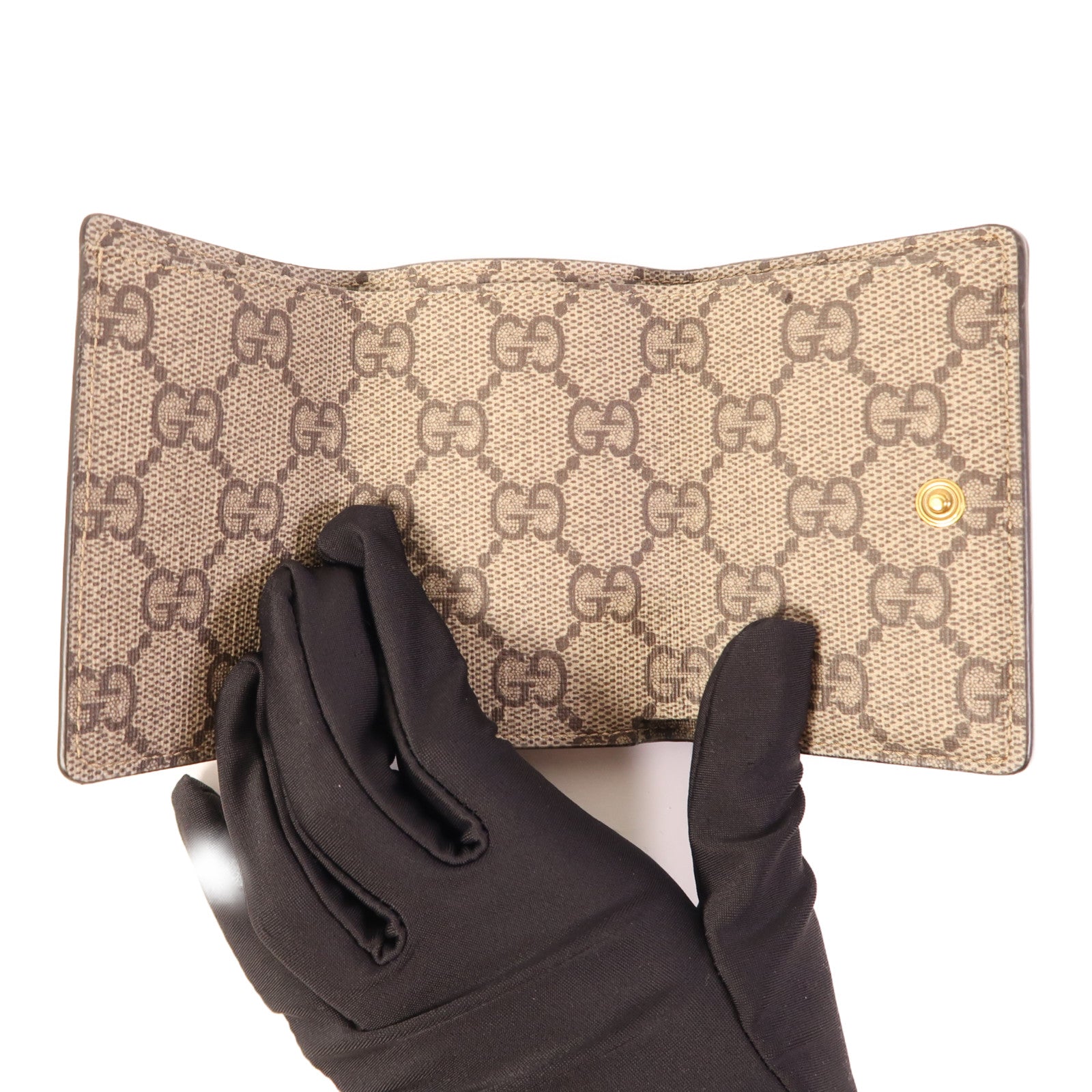 GUCCI 塗層帆布Gucci x Balenciaga Wallet金扣