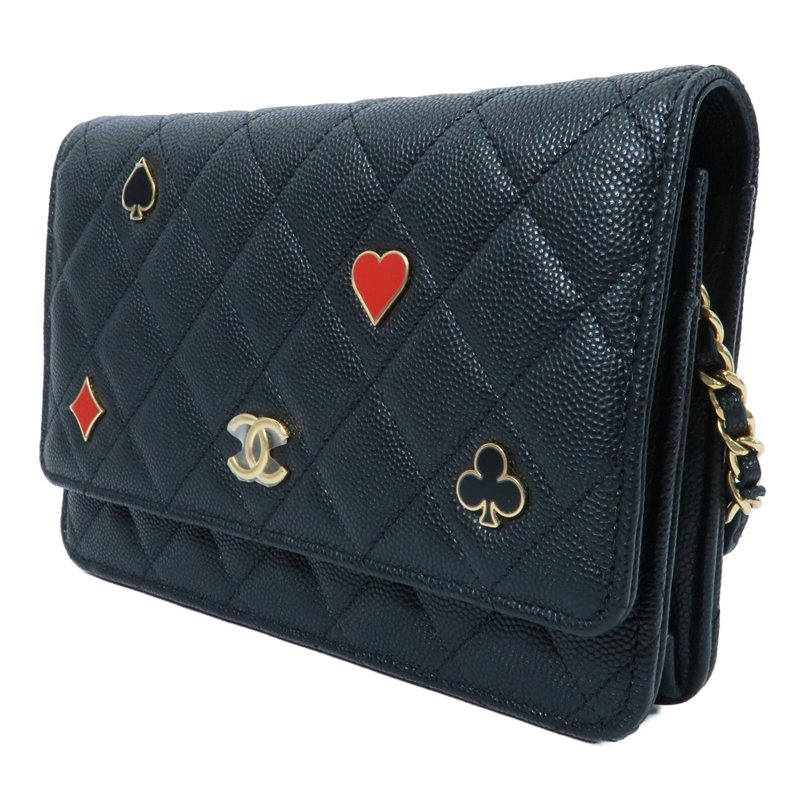 CHANEL 牛皮皮革WOC Wallet On Chain鏈帶肩背袋