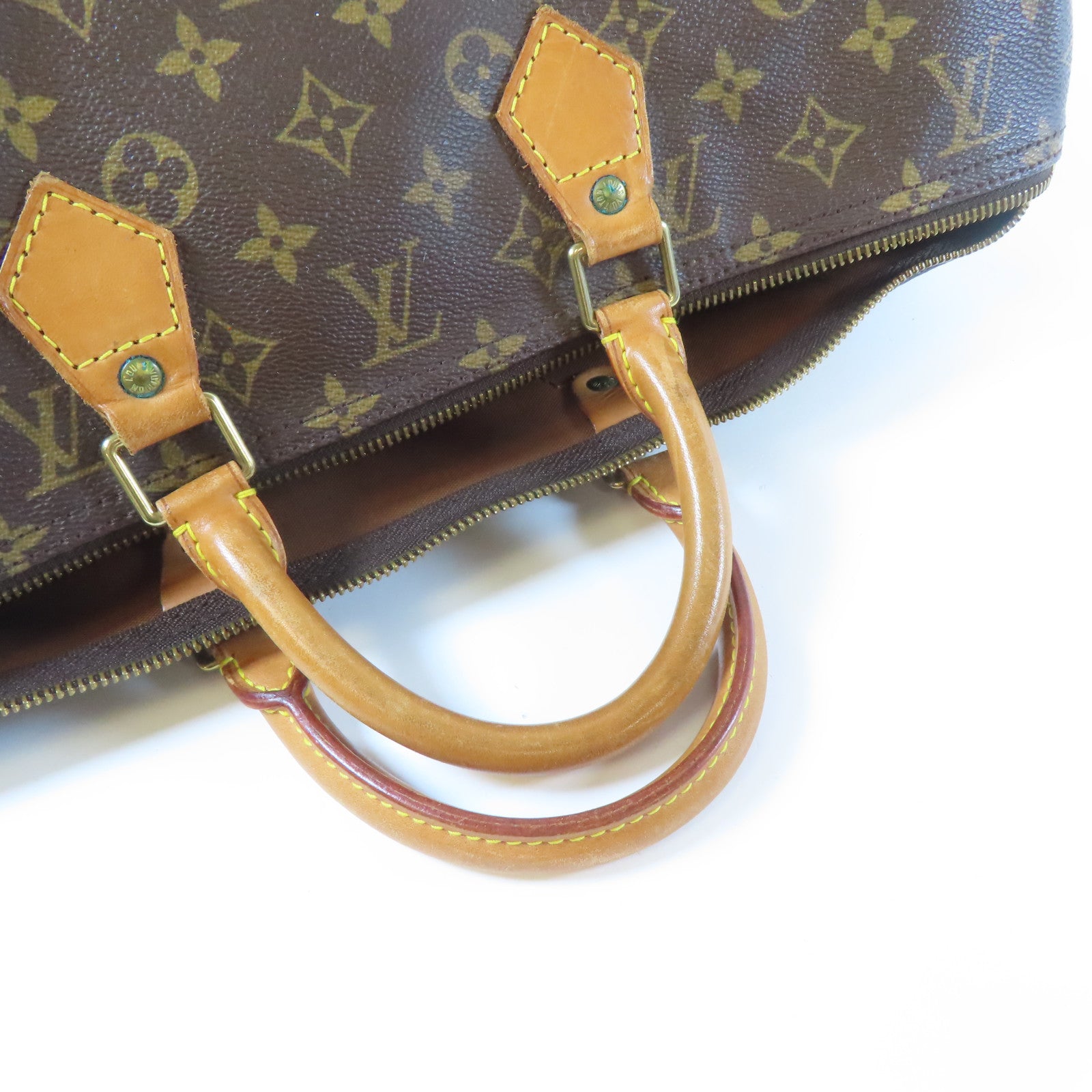 LOUIS VUITTON Monogram Speedy 40金扣手挽袋啡色
