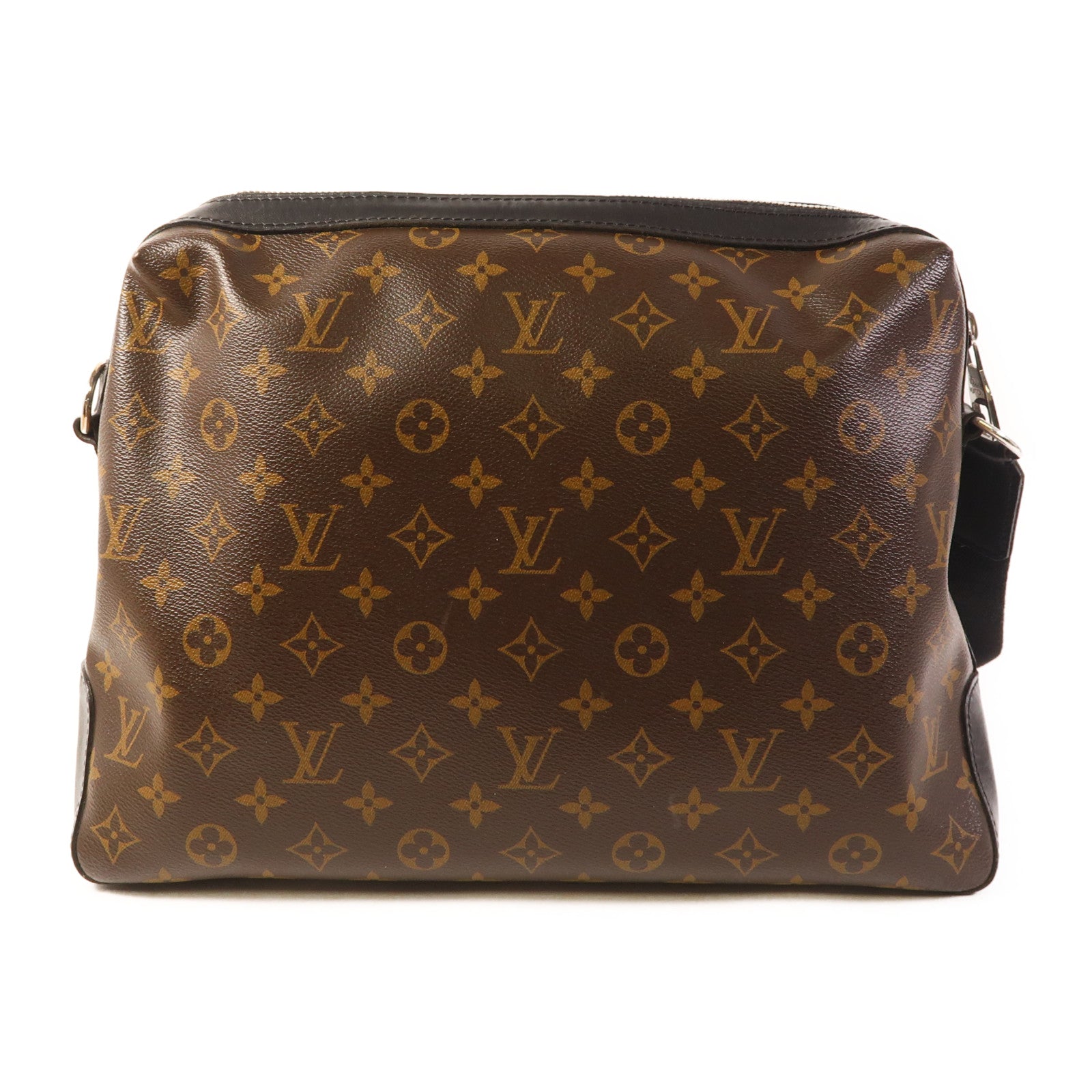 LOUIS VUITTON Monogram Macassar Shoulder Bag銀扣肩背袋