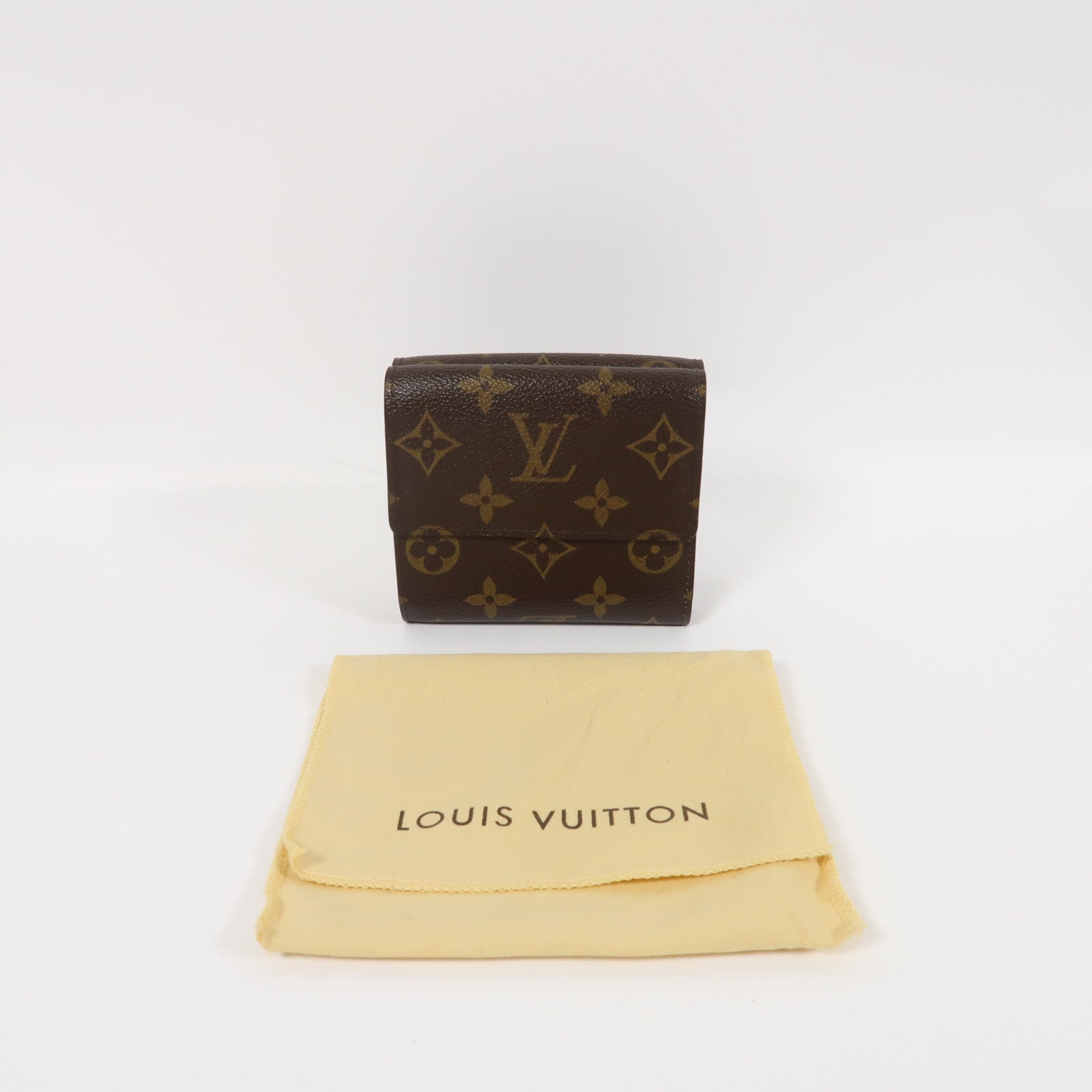 LOUIS VUITTON Monogram Portefeuille Elise金扣錢包棕色