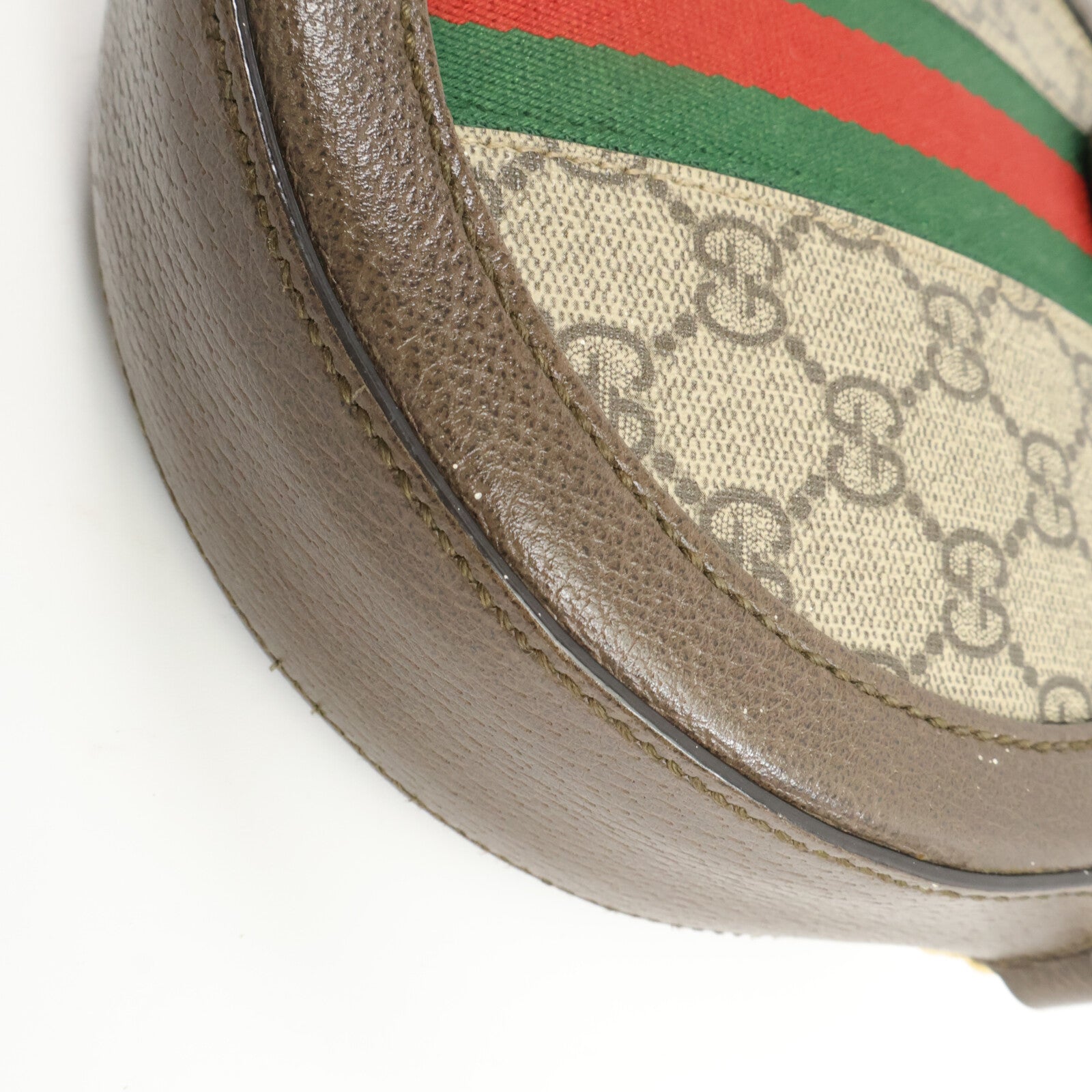 GUCCI 塗層帆布Ophidia Mini GG Round Bag鏈帶肩背袋