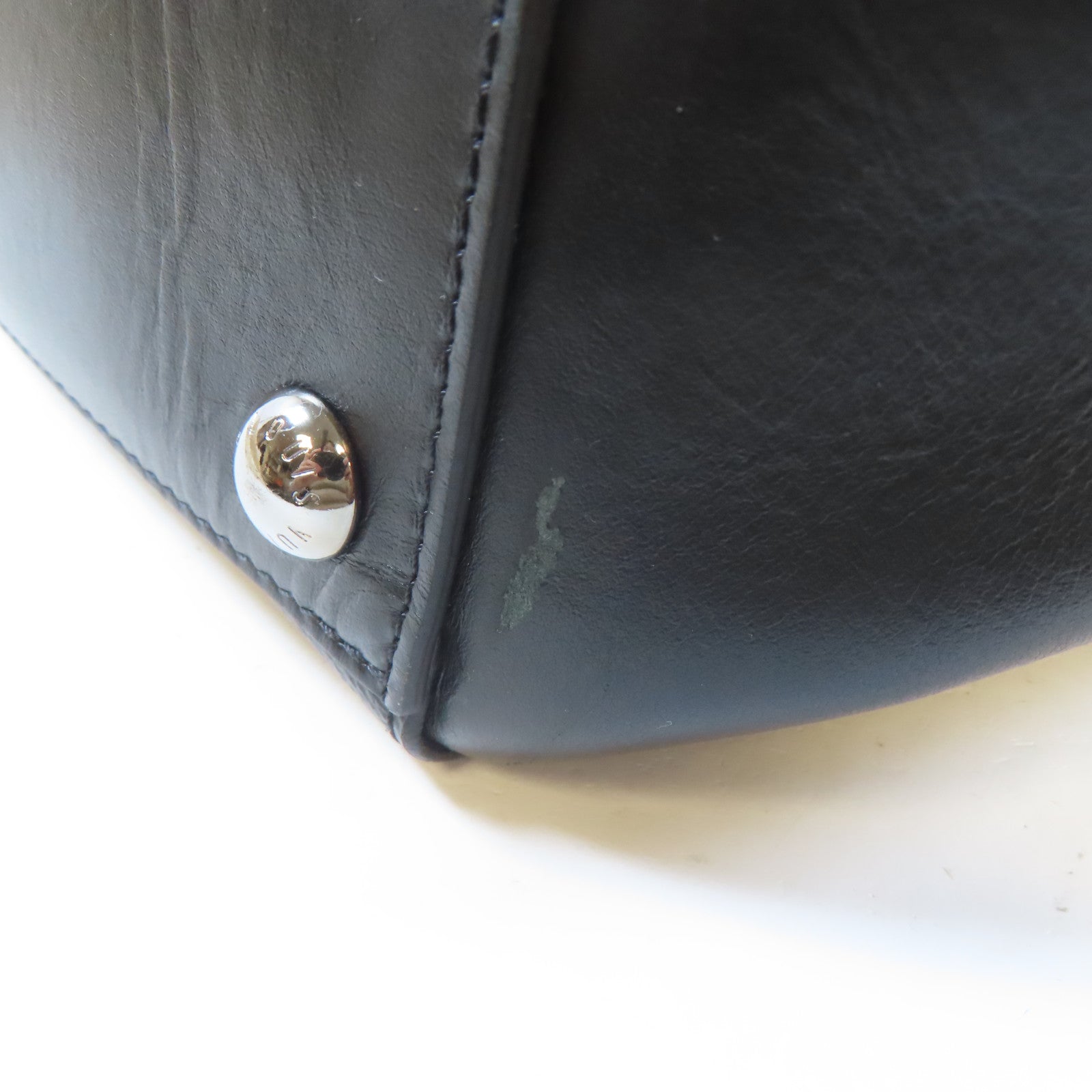 LOUIS VUITTON Monogram Eclipse Grand Sac銀扣手挽袋黑色