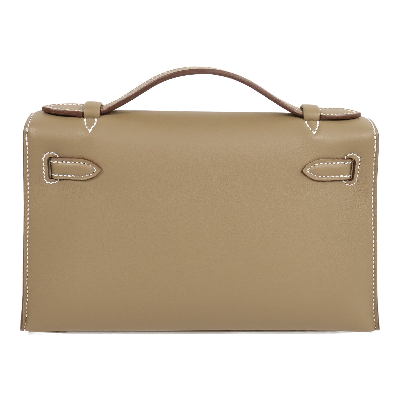 HERMES Veau Swift皮革Kelly Pochette手挽袋Etoupe