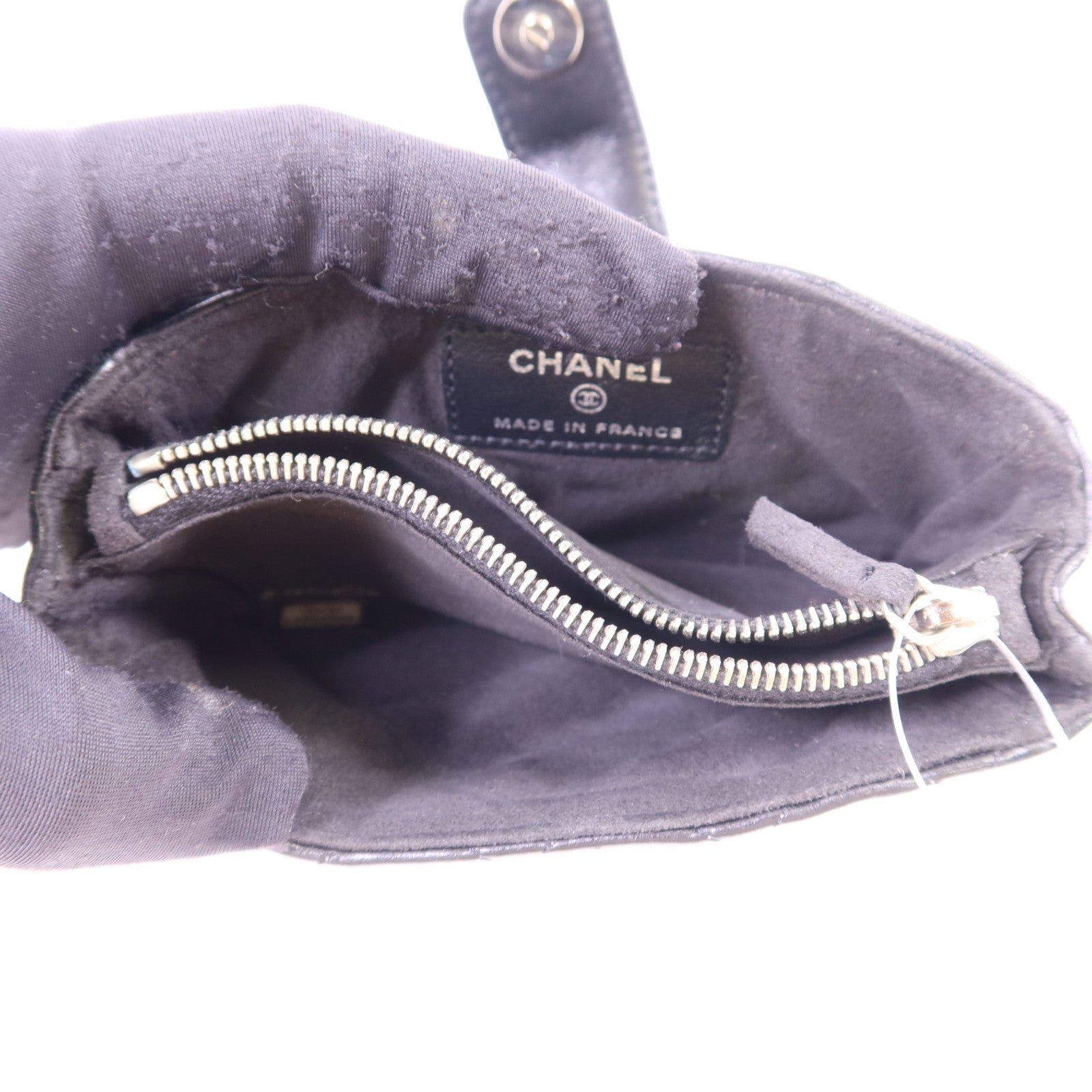 CHANEL 羊皮皮革Card Case銀扣卡片套