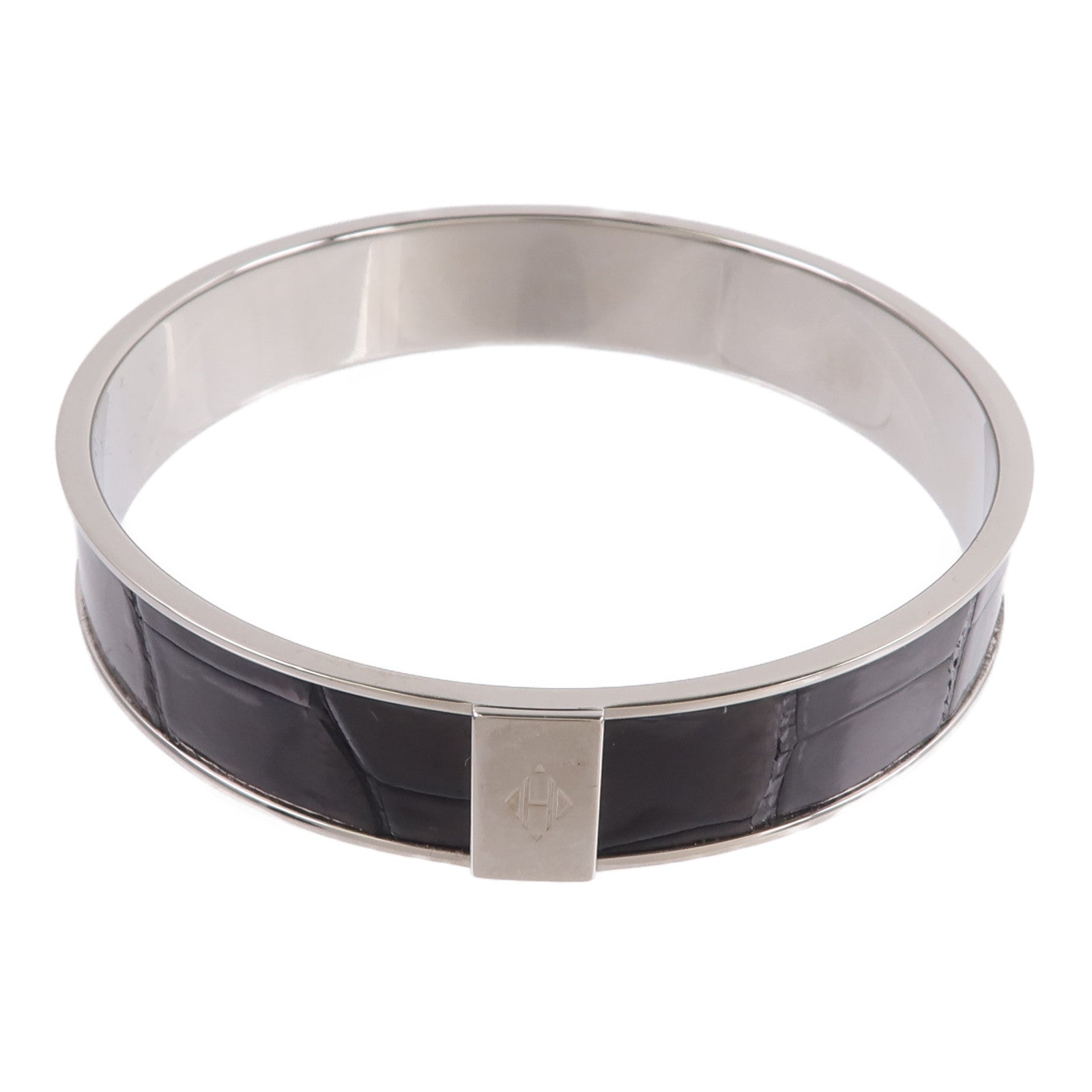 HERMES 金屬/鱷魚皮革Kawaii Bracelet手鐲