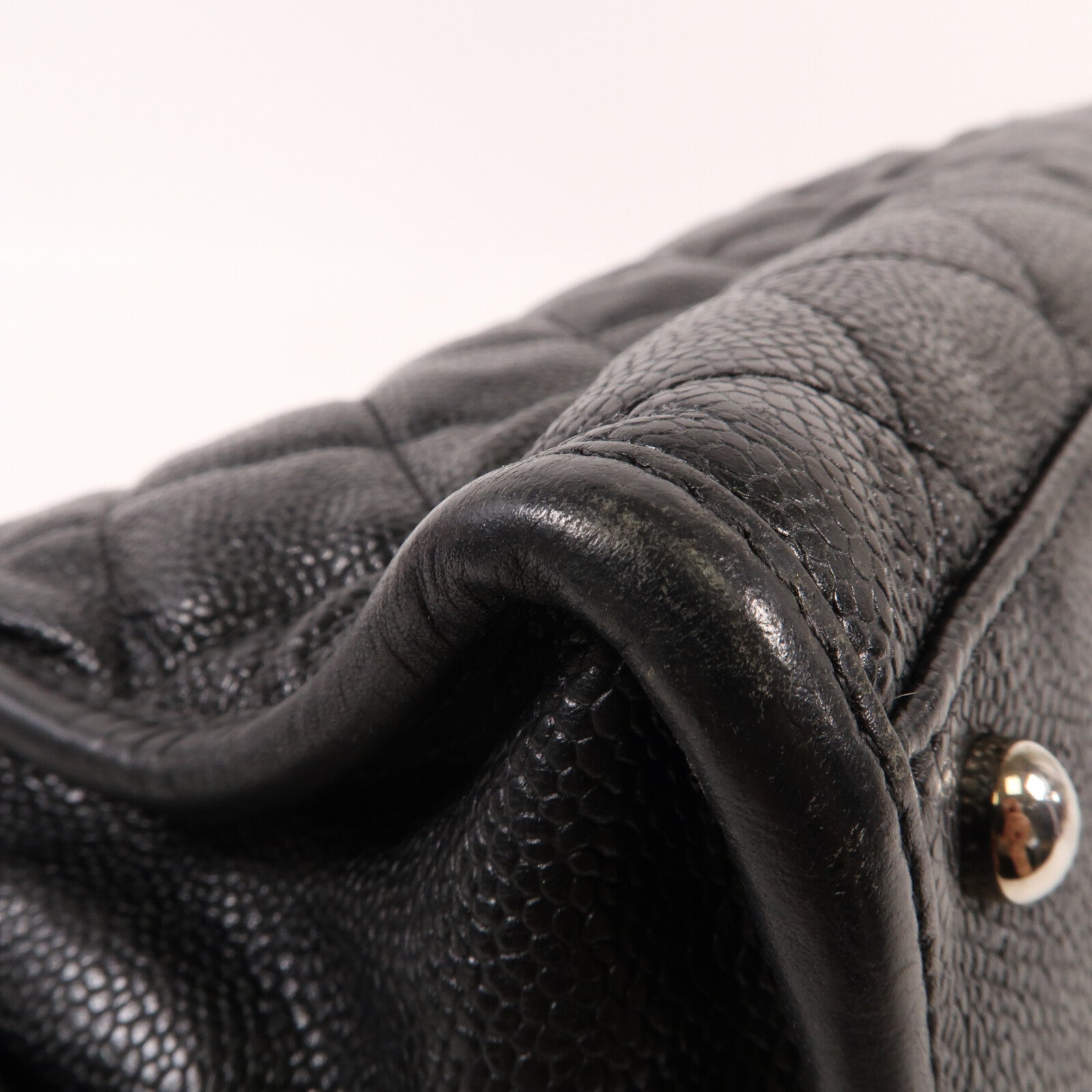 CHANEL 牛皮皮革Chain Shoulder銀扣鏈帶肩背袋