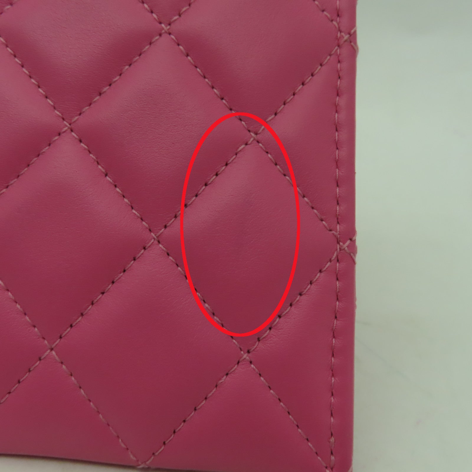 CHANEL 【激減優惠】菱格牛皮皮革Boy Pouch Wallet金扣長錢包粉紅色