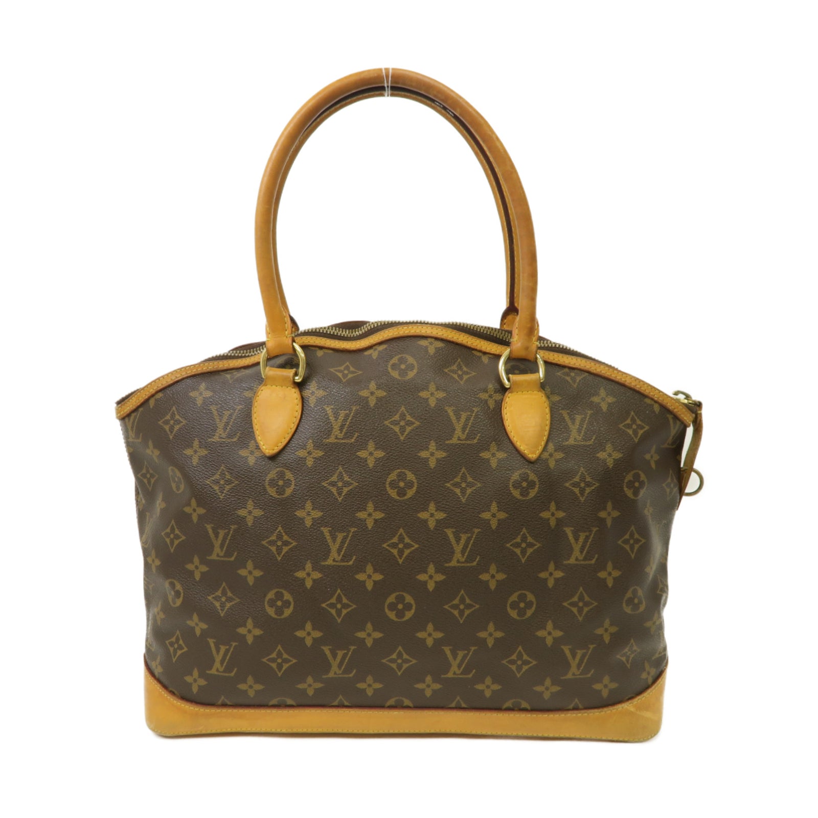 LOUIS VUITTON Monogram Lockit Horizontal金扣肩背袋棕色